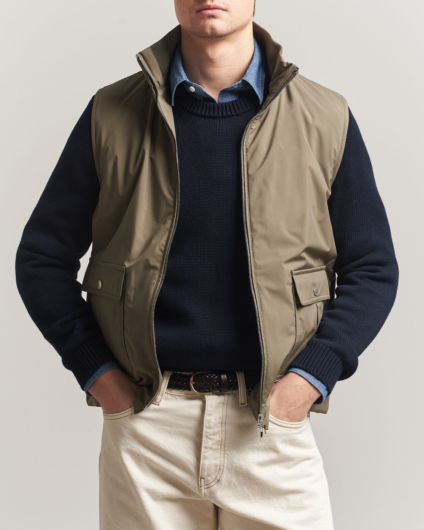 Homme | Gilets | Valstar | Nylon Zip Vest Military