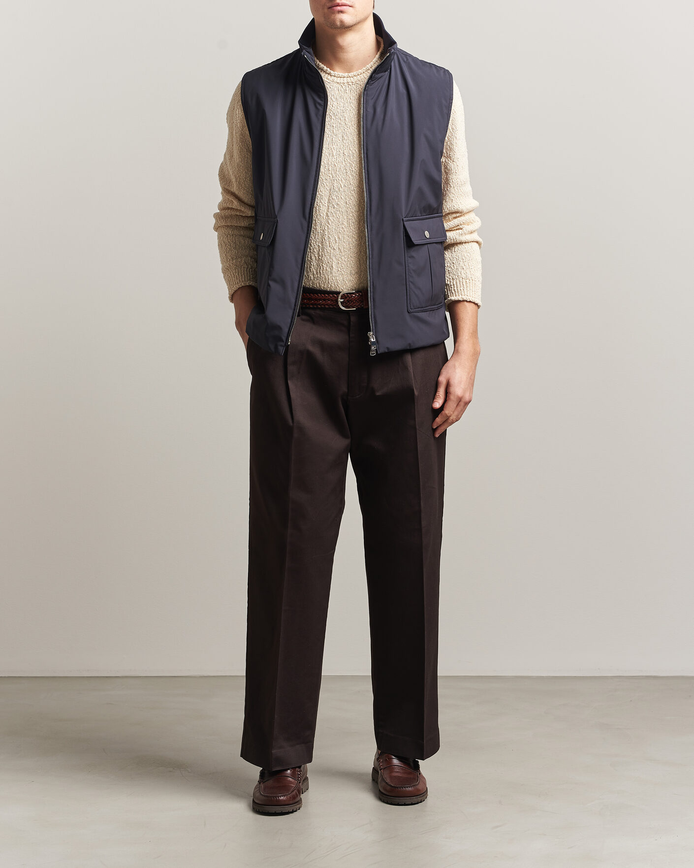 Homme | Gilets | Valstar | Nylon Zip Vest Navy