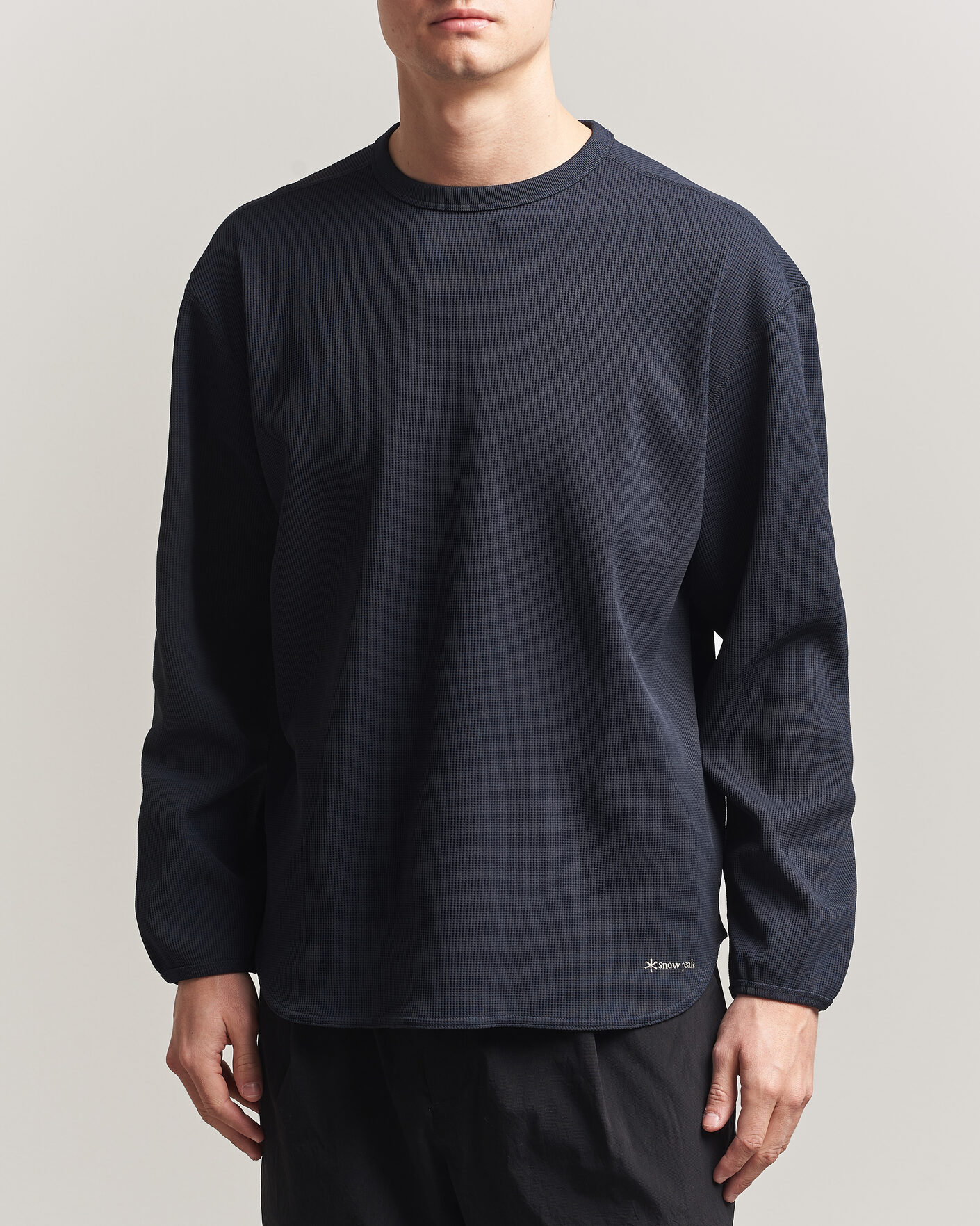 Homme | T-shirts | Snow Peak | Dry Waffle Long Sleeve T-Shirt Dark Navy