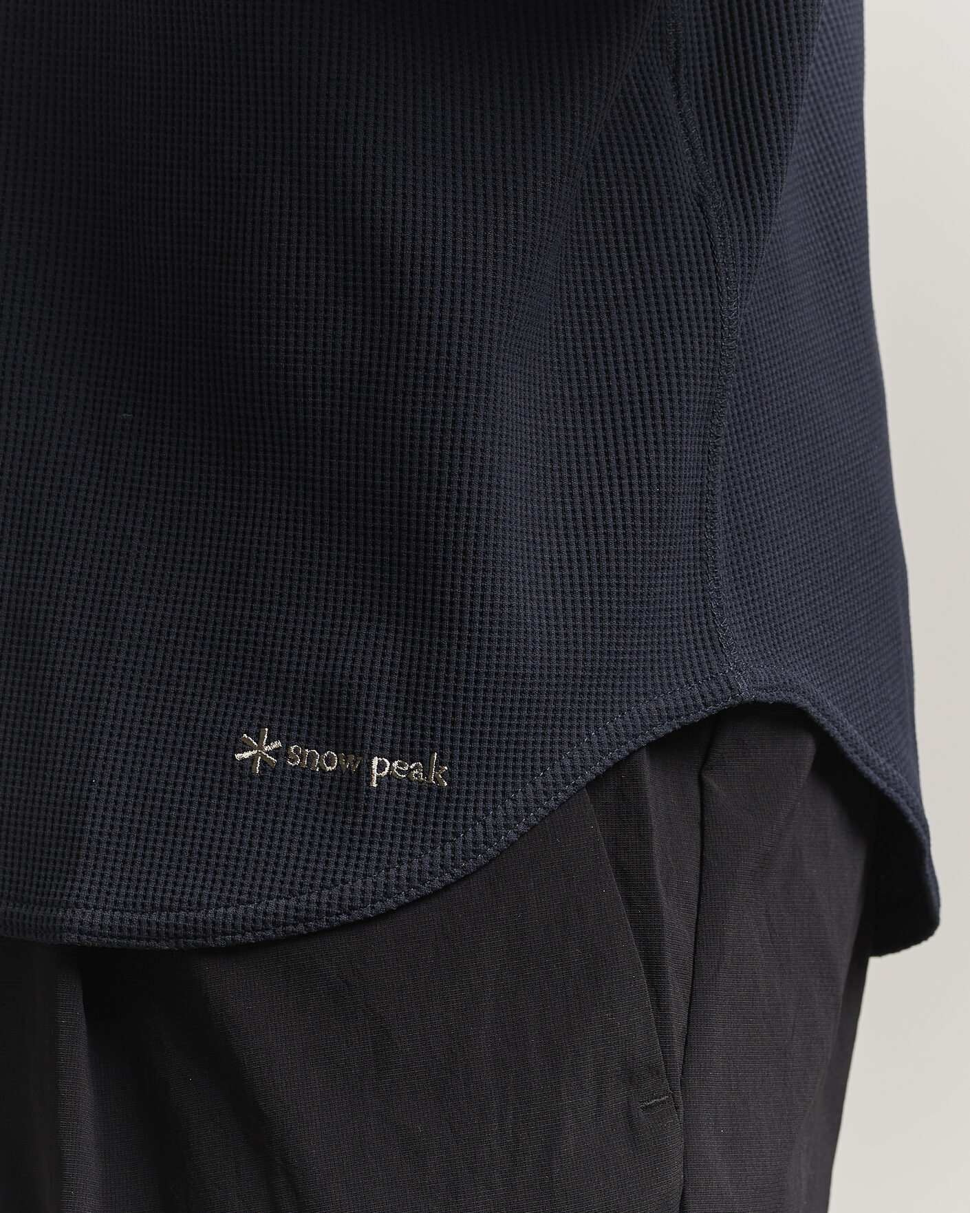 Homme | T-shirts | Snow Peak | Dry Waffle Long Sleeve T-Shirt Dark Navy
