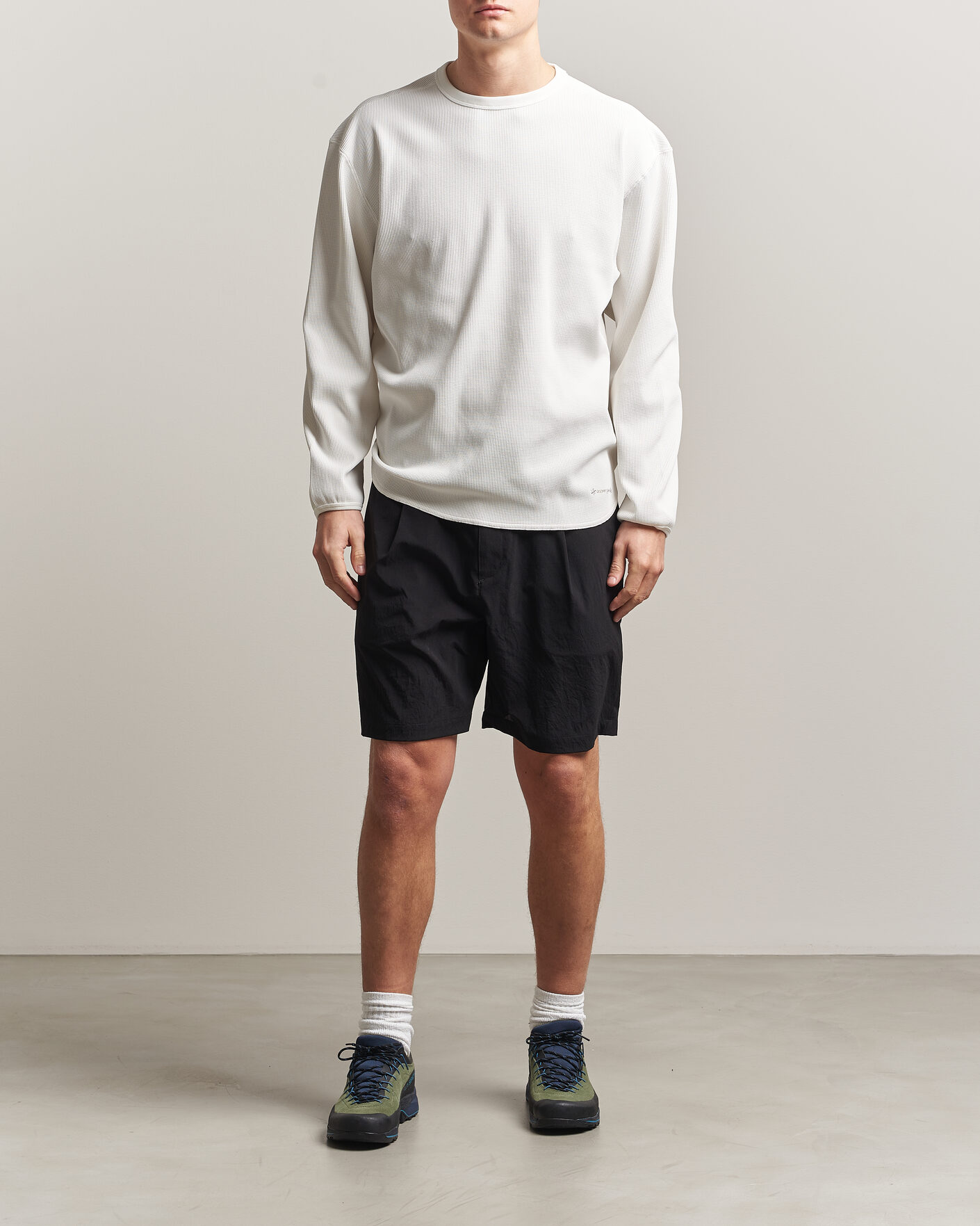 Homme | T-shirts | Snow Peak | Dry Waffle Long Sleeve T-Shirt Off White