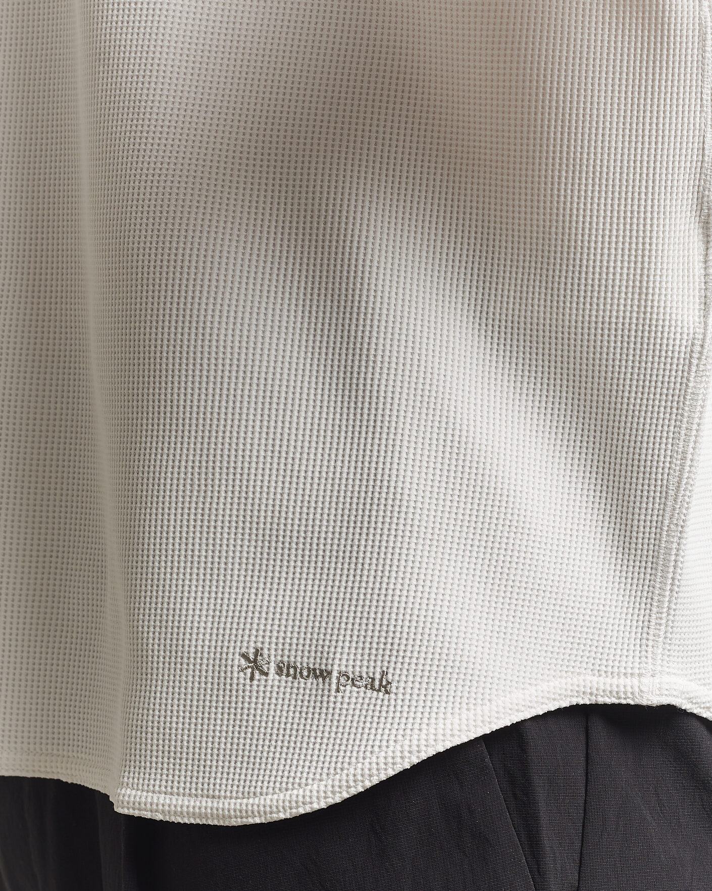 Homme | T-shirts | Snow Peak | Dry Waffle Long Sleeve T-Shirt Off White