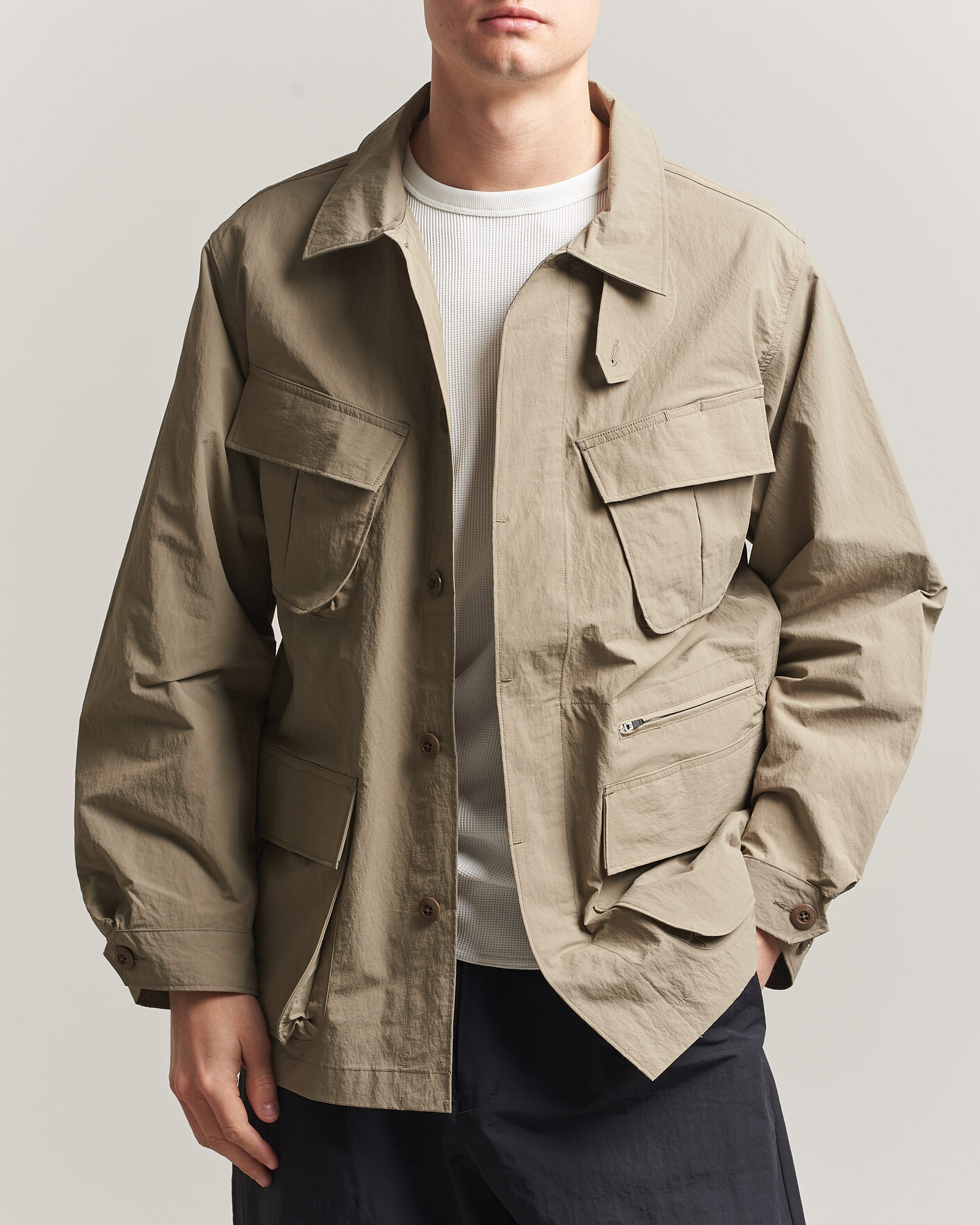 Homme | Manteaux Et Vestes | Snow Peak | Nylon Washer Jacket Greige