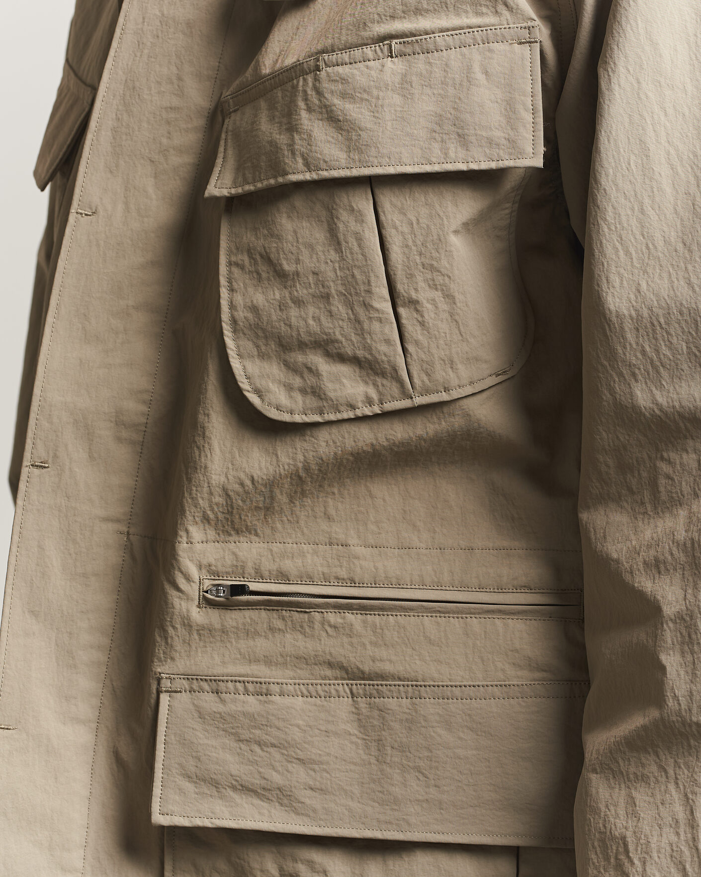 Homme | Manteaux Et Vestes | Snow Peak | Nylon Washer Jacket Greige