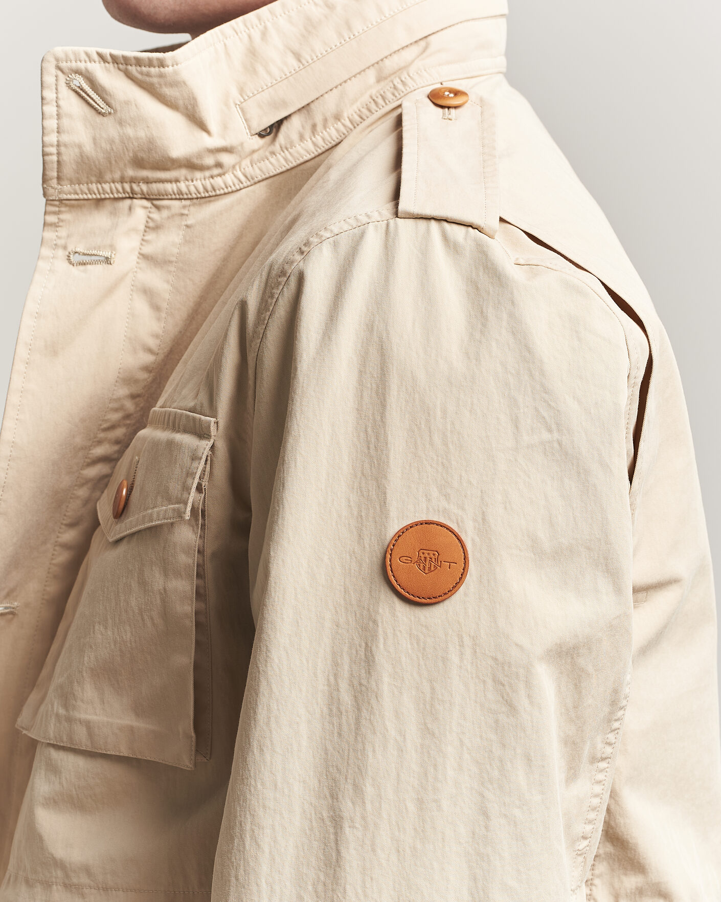 Homme | Manteaux Et Vestes | Gant | Cotton Field Jacket Oat Beige