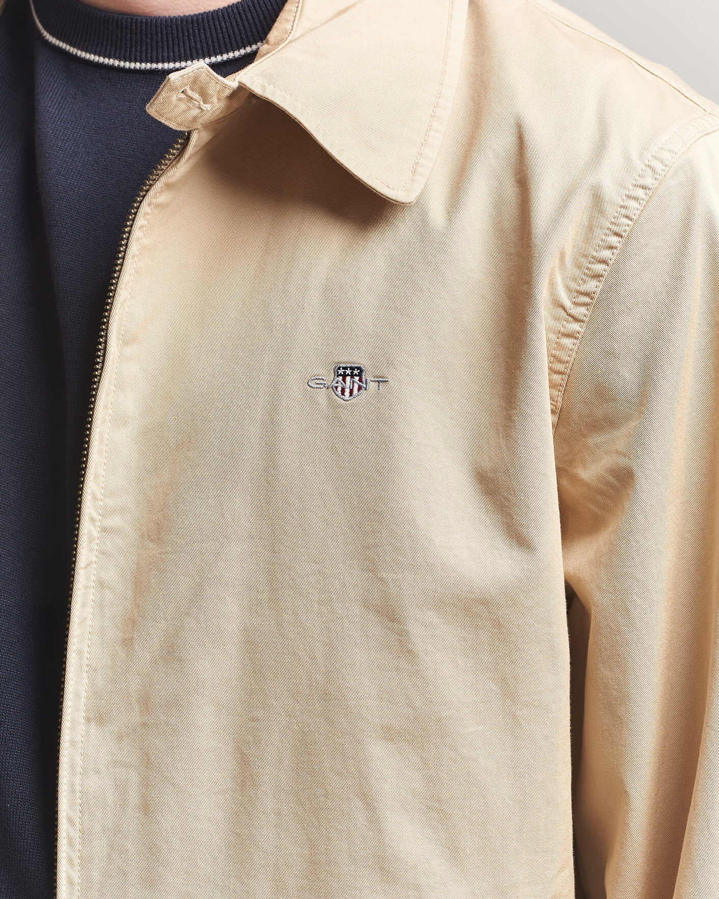 Homme | Manteaux Et Vestes | Gant | Cotton Windcheater Jacket Oat Beige