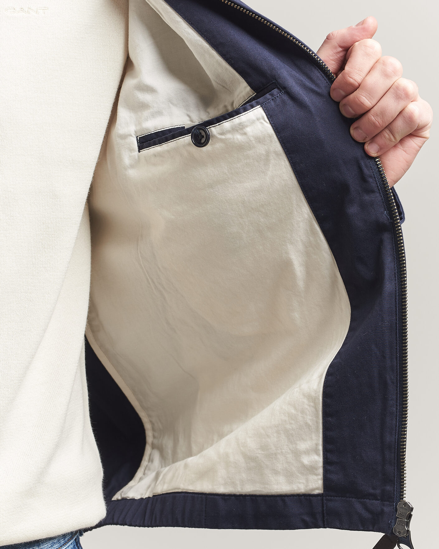 Homme | Manteaux Et Vestes | GANT | Cotton Windcheater Jacket Evening Blue