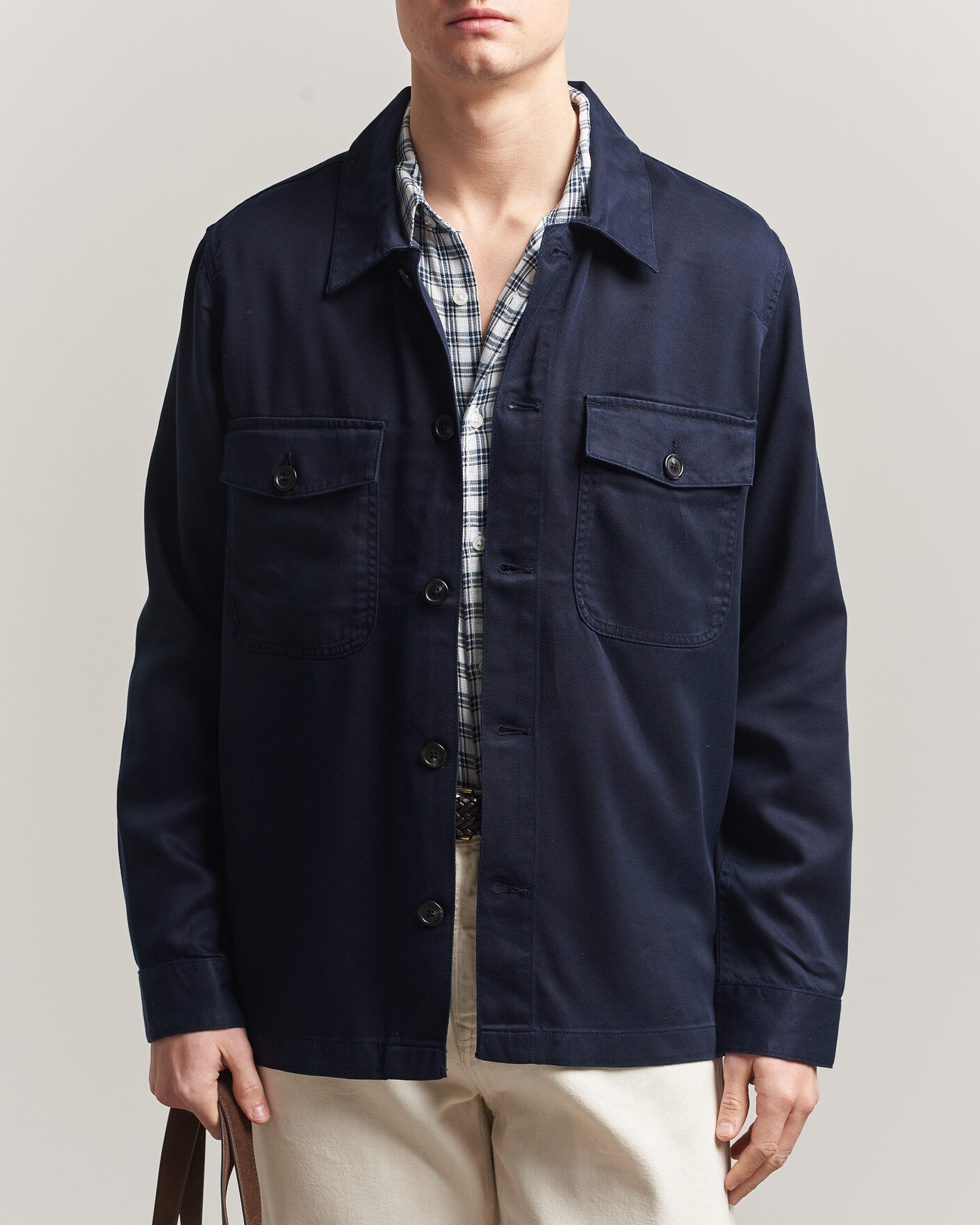 Homme | Chemises | Gant | Regular Fit Lyocell Overshirt Evening Blue