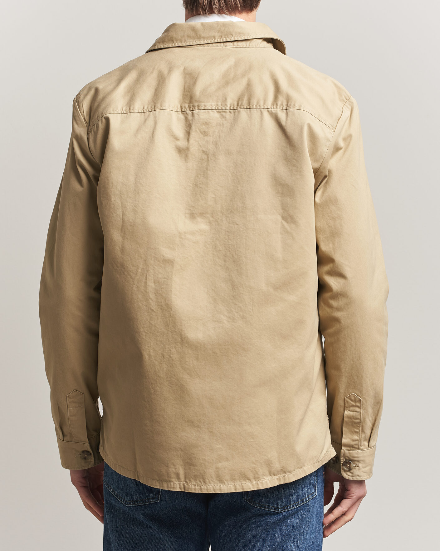 Homme | Chemises | GANT | Regular Fit Cotton Twill Overshirt Woody Beige