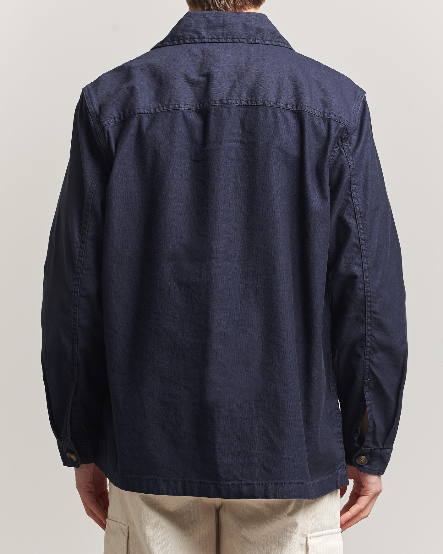 Homme | Chemises | Gant | Regular Fit Cotton/Linen Overshirt Evening Blue