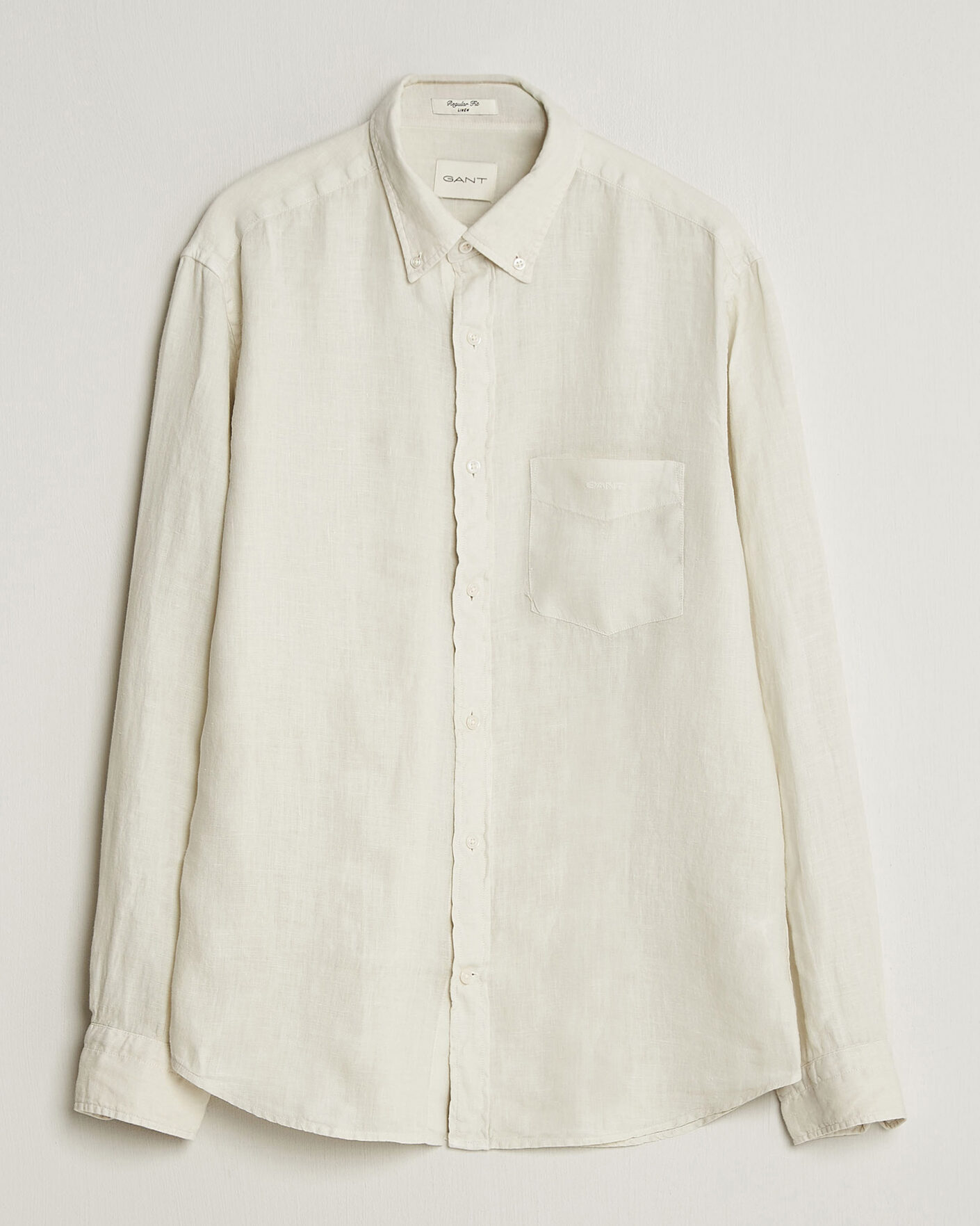 Homme | Chemises | Gant | Regular Fit Garment Dyed Linen Shirt Sand