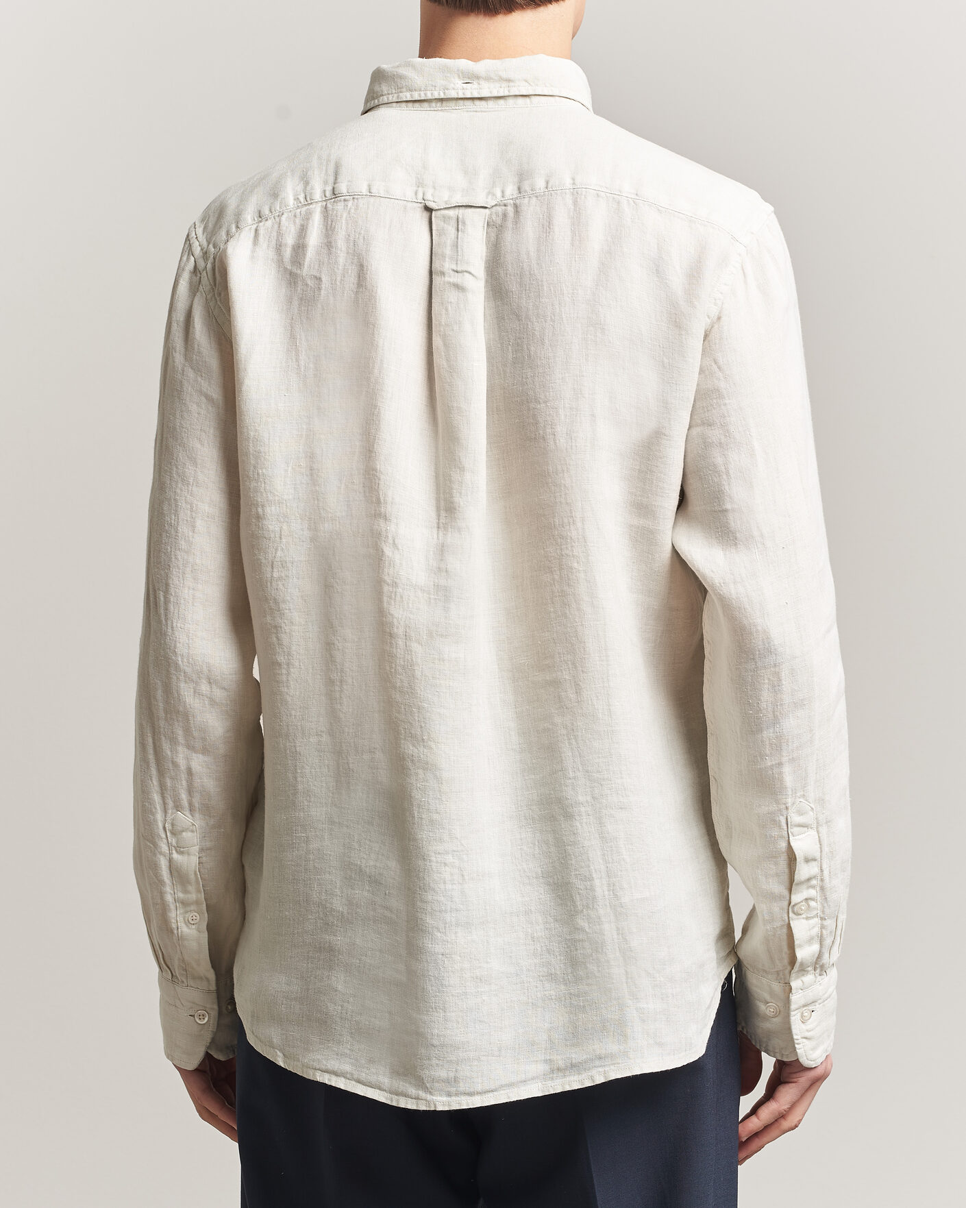 Homme | Chemises | Gant | Regular Fit Garment Dyed Linen Shirt Sand