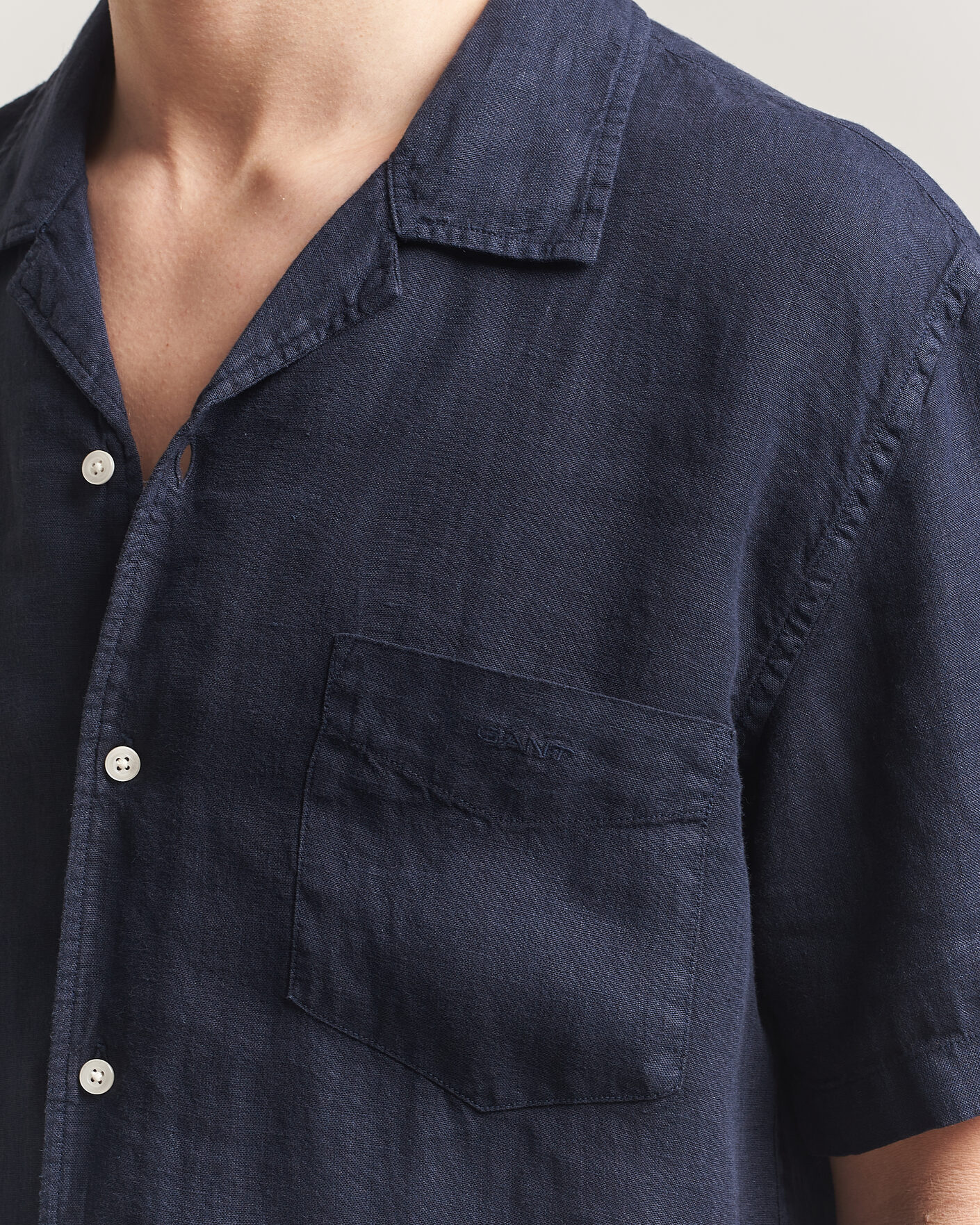 Homme | Chemises | Gant | Regular Fit Garment Dyed Camp Shirrt Evening Blue