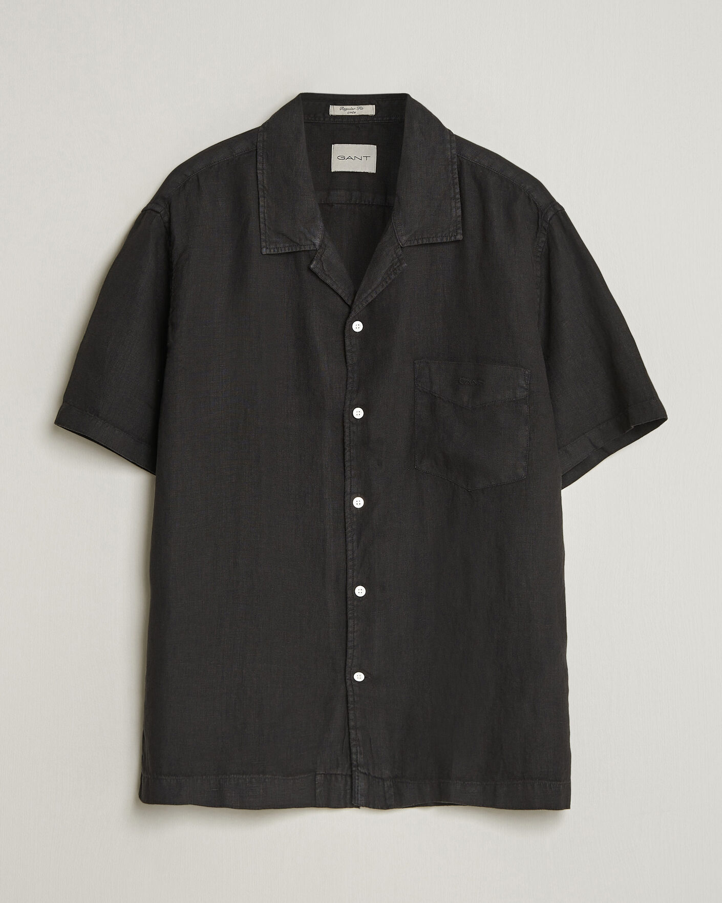Homme | Chemises | Gant | Regular Fit Garment Dyed Resort Shirt Black