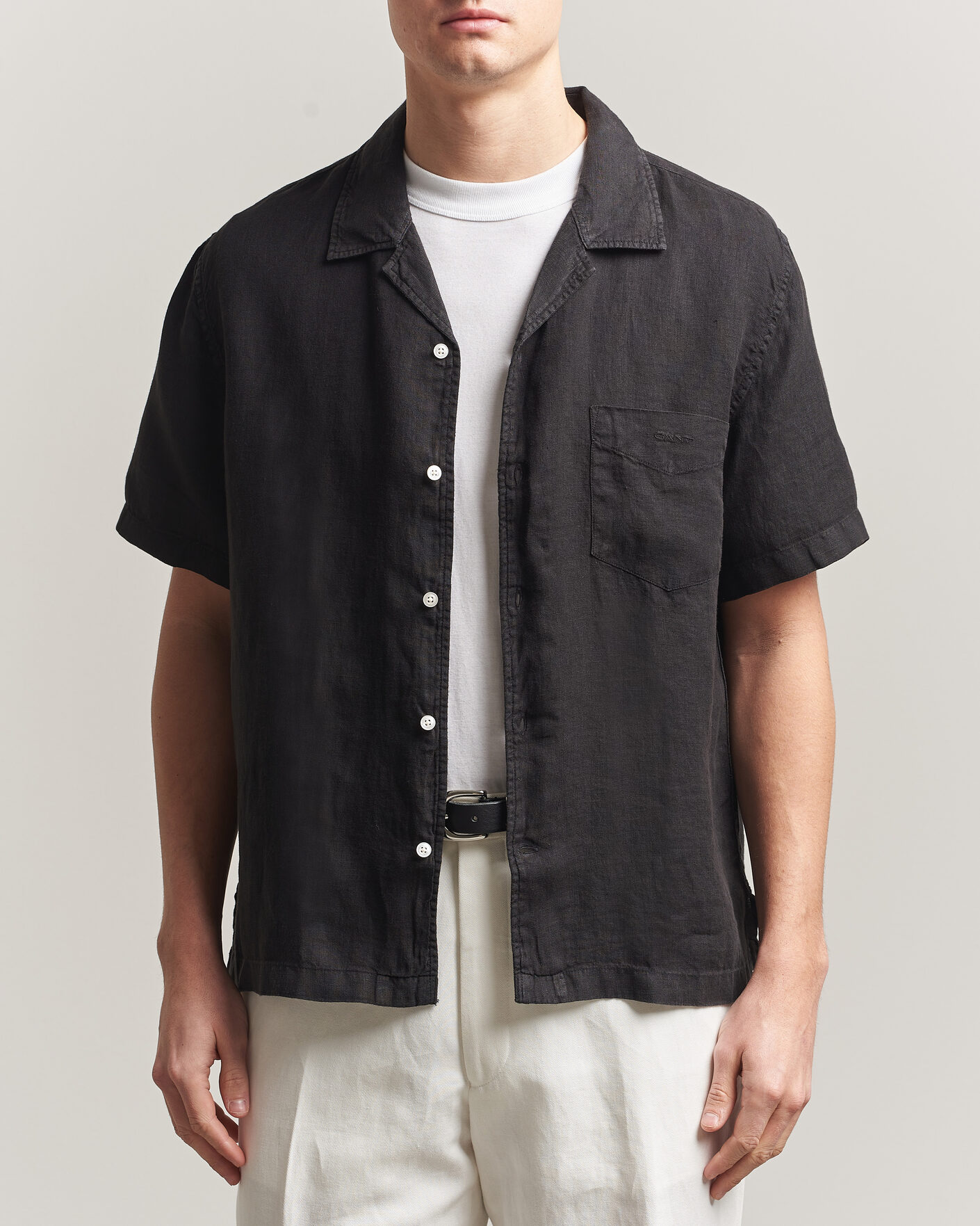 Homme | Chemises | Gant | Regular Fit Garment Dyed Resort Shirt Black
