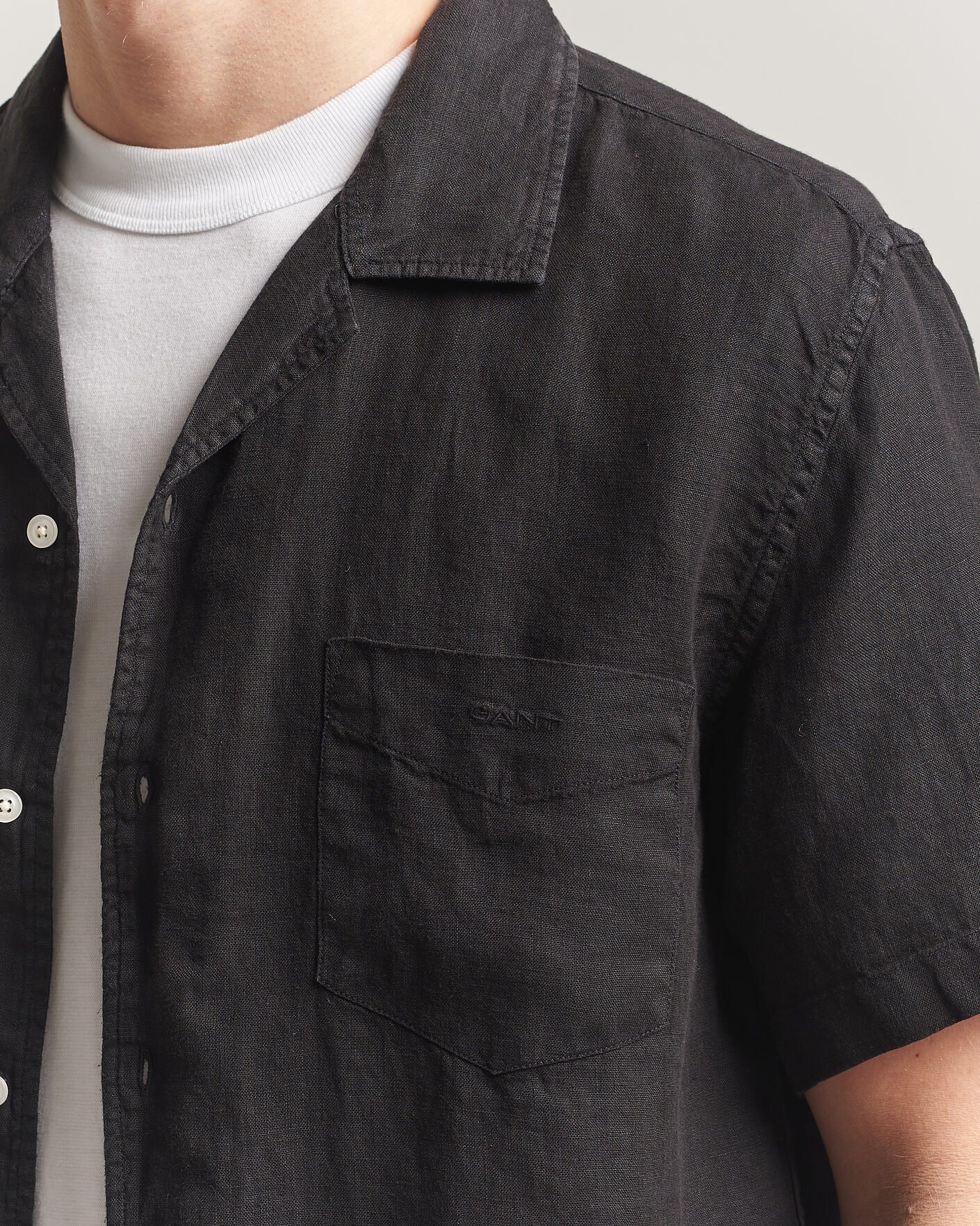 Homme | Chemises | Gant | Regular Fit Garment Dyed Camp Shirrt Black