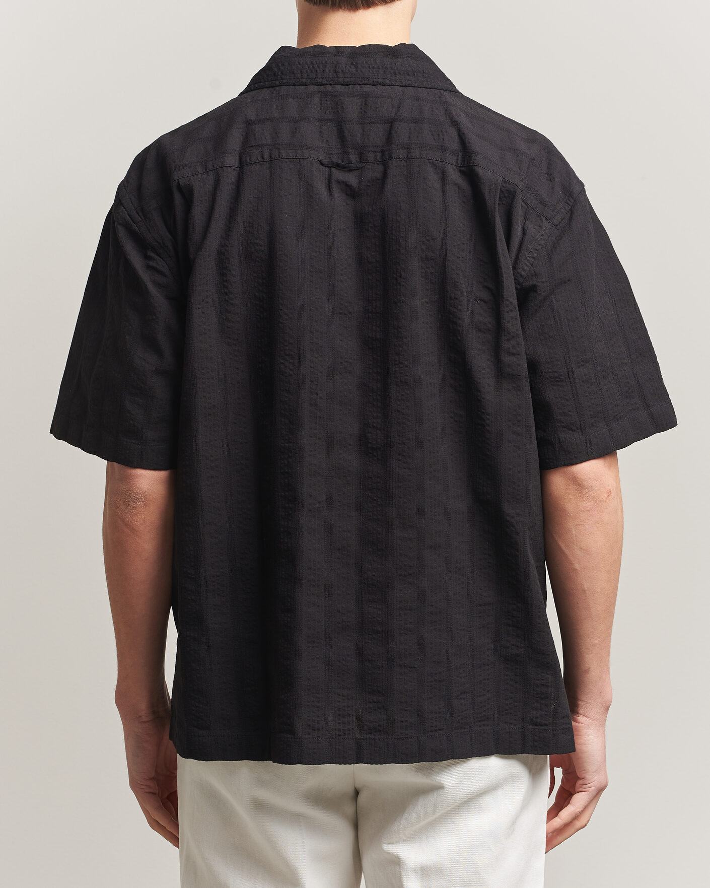 Homme | Chemises | Gant | Relaxed Fit Dobby Striped Camp Shirt Black