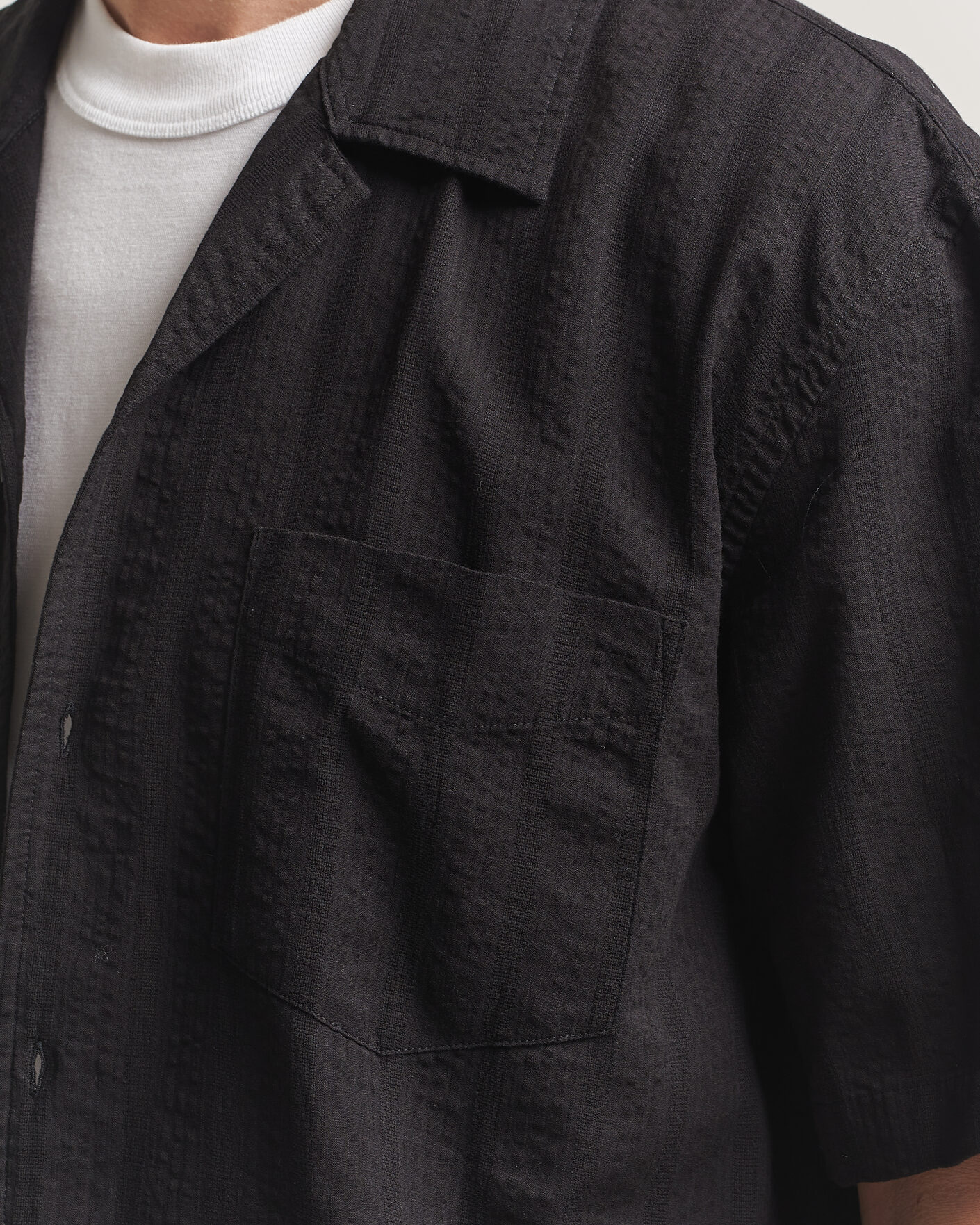 Homme | Chemises | Gant | Relaxed Fit Dobby Striped Camp Shirt Black