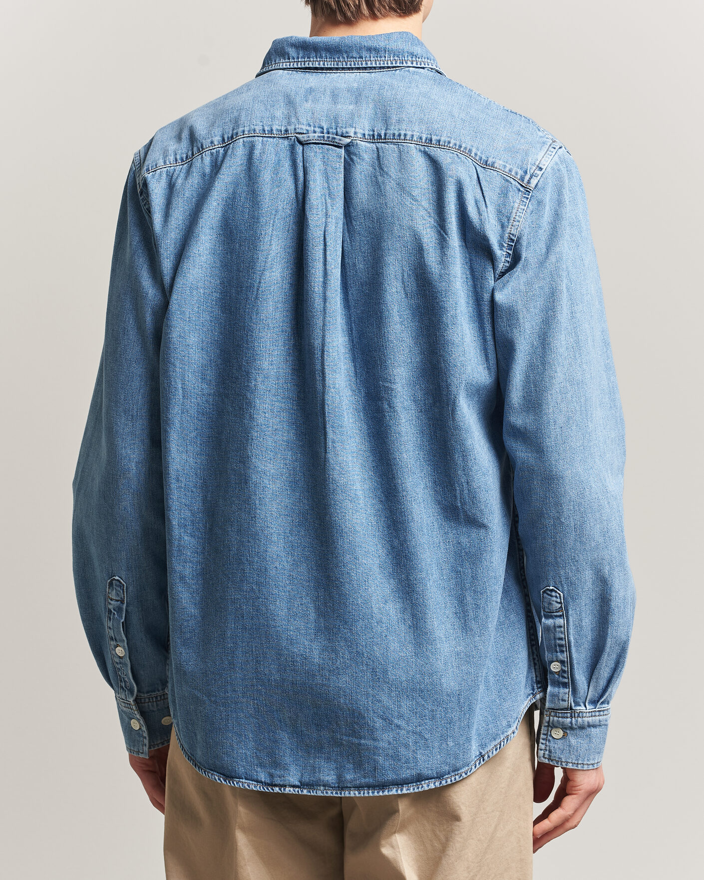 Homme | Chemises | GANT | Regular Fit Denim Shirt Semi Light Blue Worn In