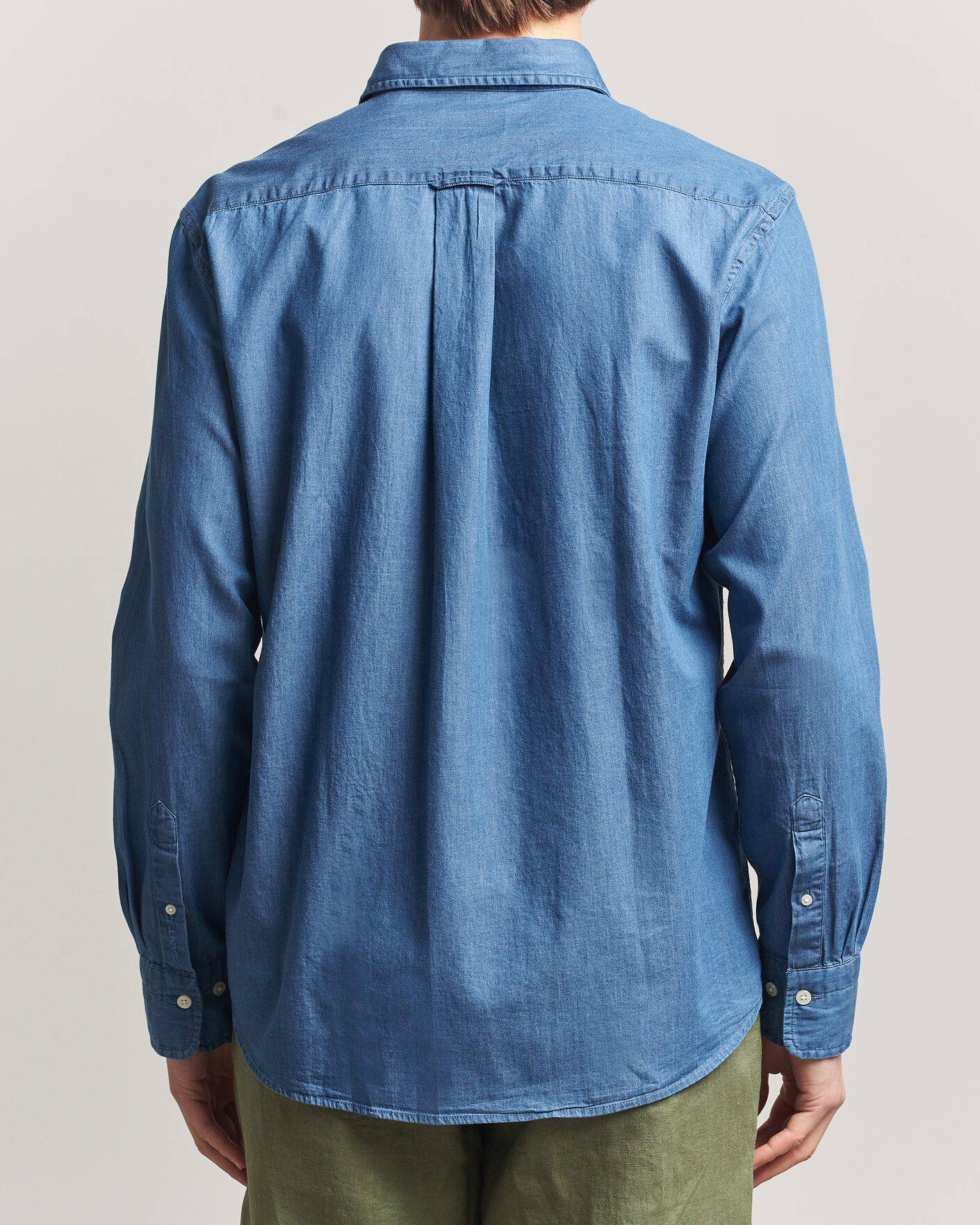 Homme | Chemises | Gant | Regular Fit Indigo Twill Shirt Semi Light Blue