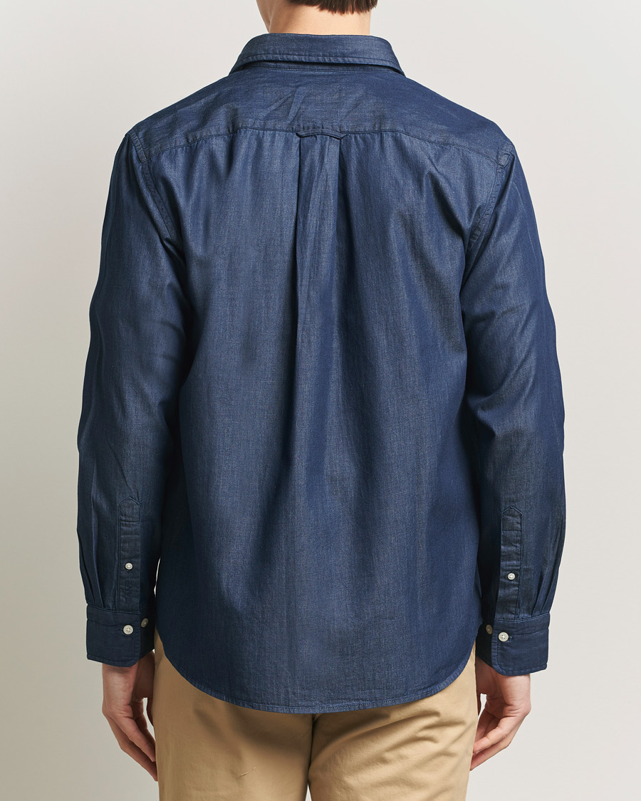 Homme | Chemises | Gant | Regular Fit Indigo Twill Shirt Dark Indigo