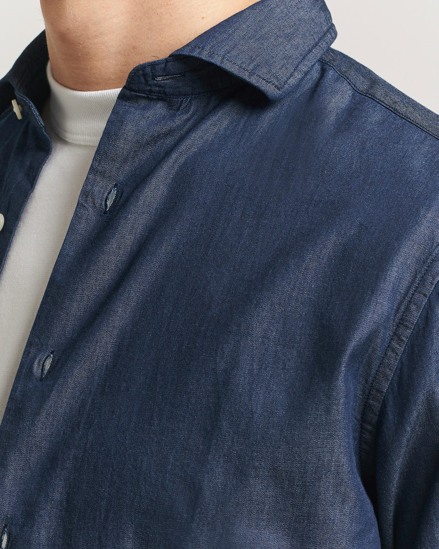 Homme | Chemises | GANT | Regular Fit Indigo Twill Shirt Dark Indigo