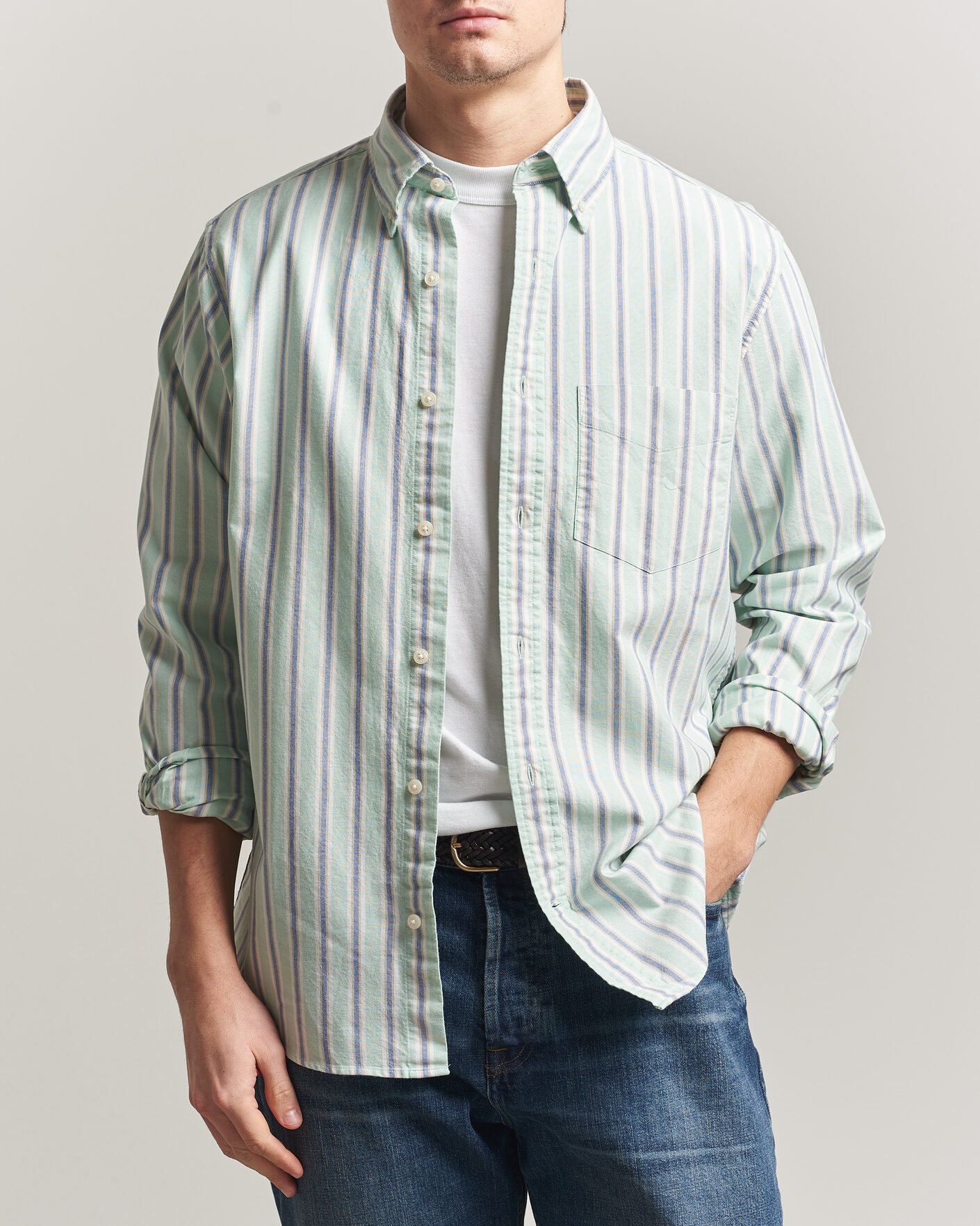 Homme | Chemises | Gant | Regluar Fit Archive Oxford Shirt Washed Turquoise