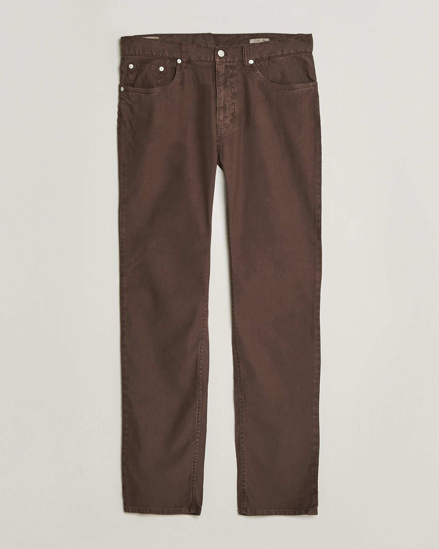 Homme | Pantalons | Gant | Slim Fit Cotton/Linen 5-Pocket Pants Rich Brown