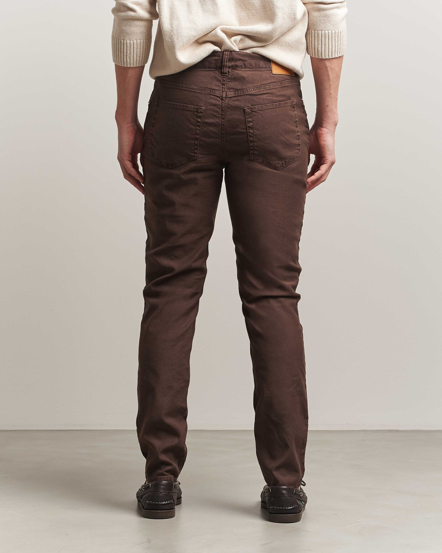 Homme | Pantalons | Gant | Slim Fit Cotton/Linen 5-Pocket Pants Rich Brown