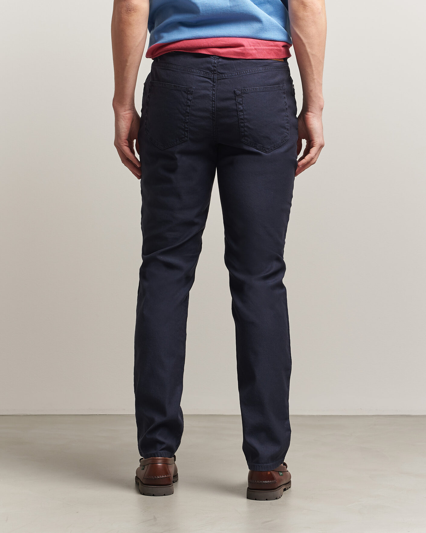 Homme | Pantalons | Gant | Slim Fit Cotton/Linen 5-Pocket Pants Evening Blue