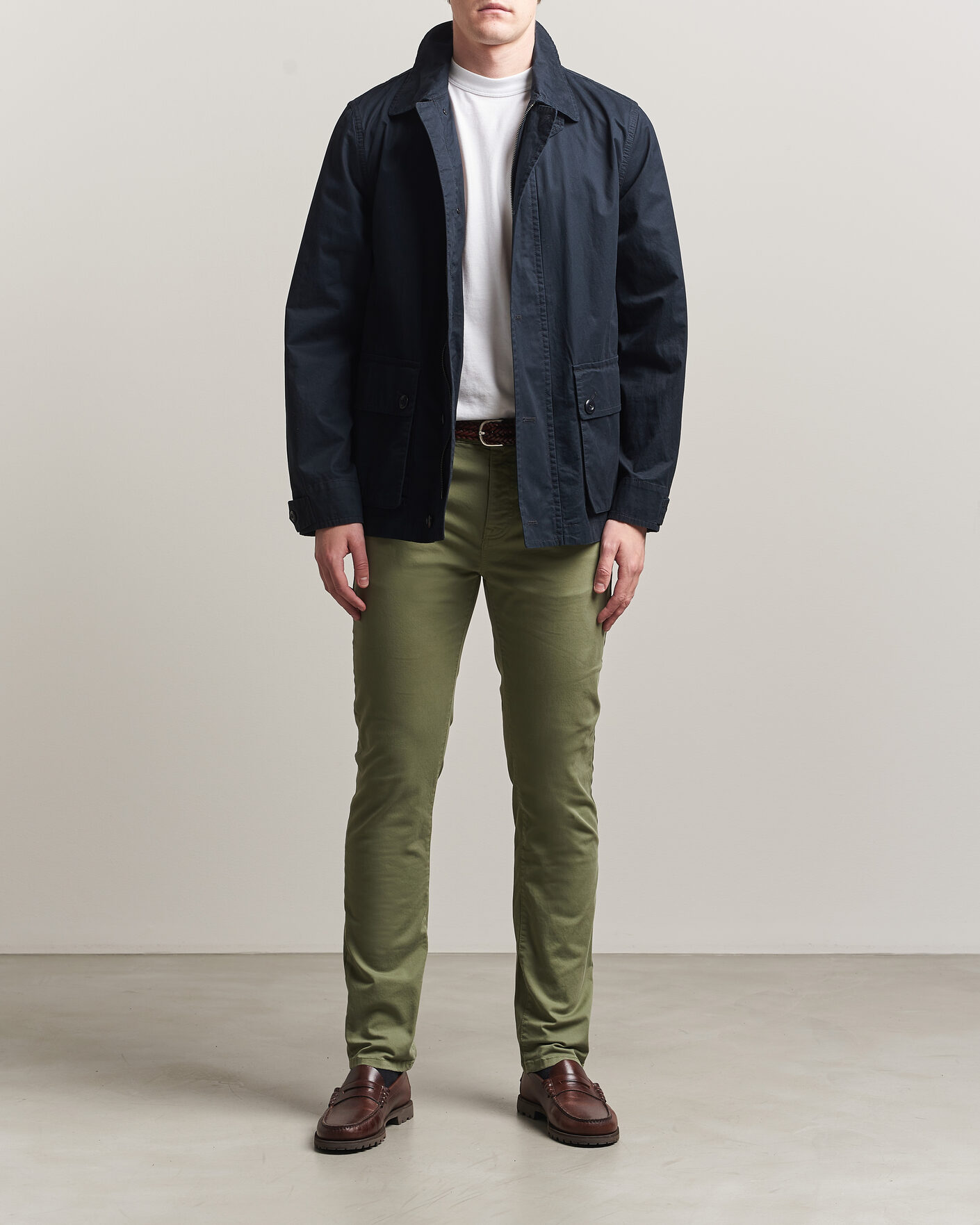 Homme | Pantalons | Gant | Slim Fit Desert 5-Pocket Pants Dry Herb Green