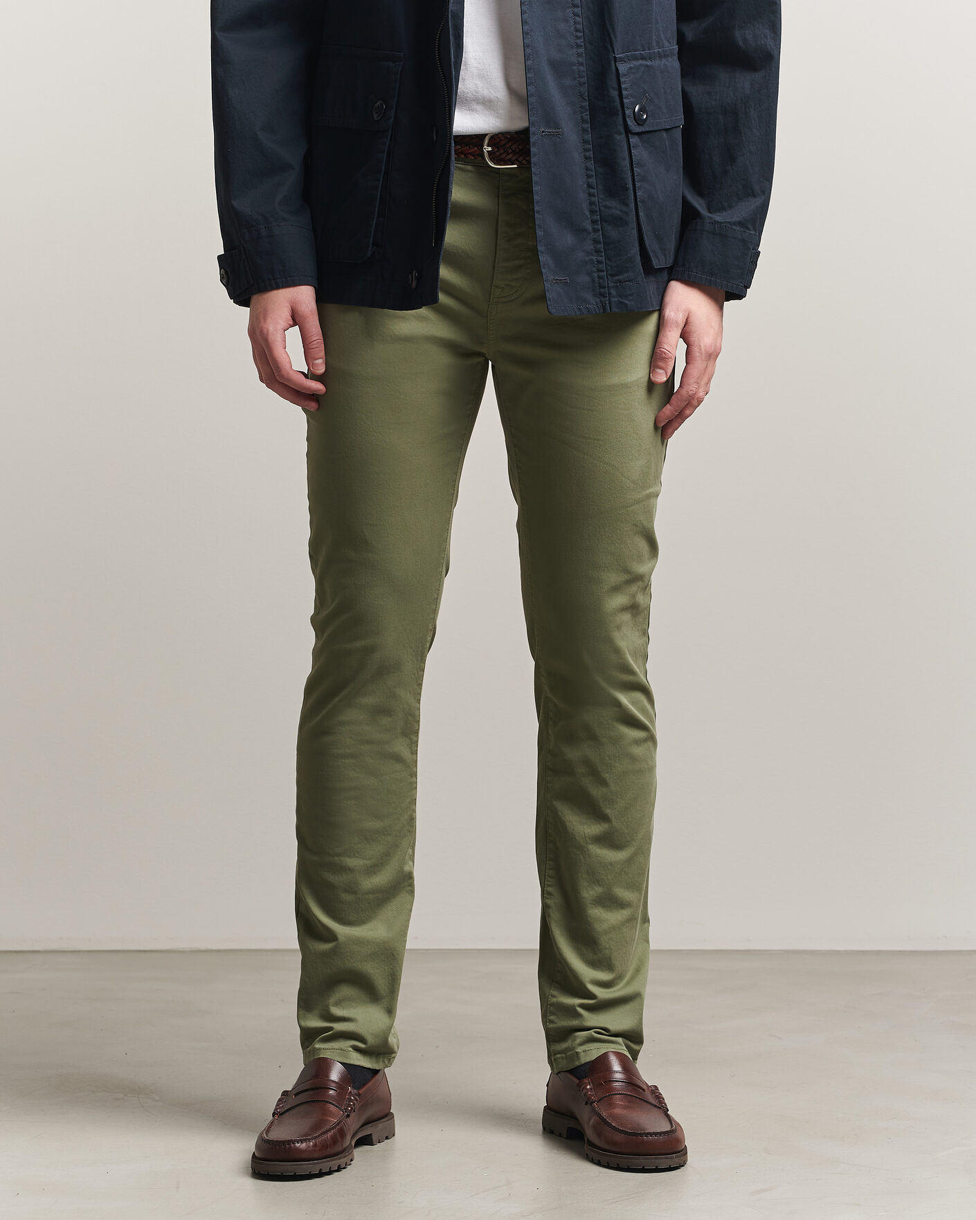 Homme | Pantalons | Gant | Slim Fit Desert 5-Pocket Pants Dry Herb Green
