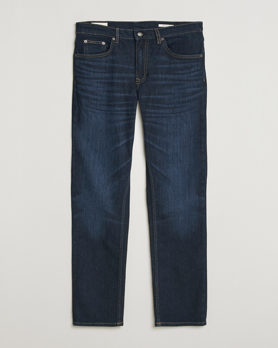 Homme | Pantalons | Gant | Regular Fit Jeans Dark Blue Broken In