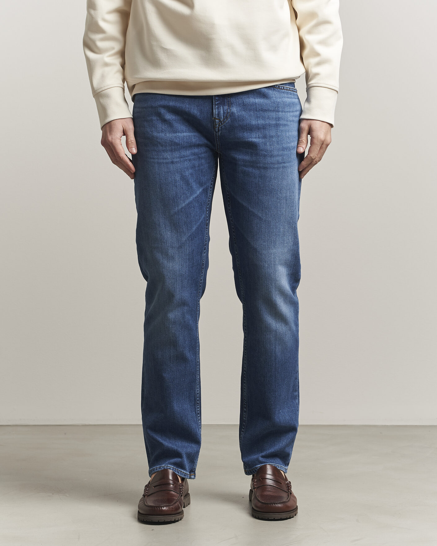 Homme | Jeans | Gant | Regular Fit Jeans Mid Blue Broken In