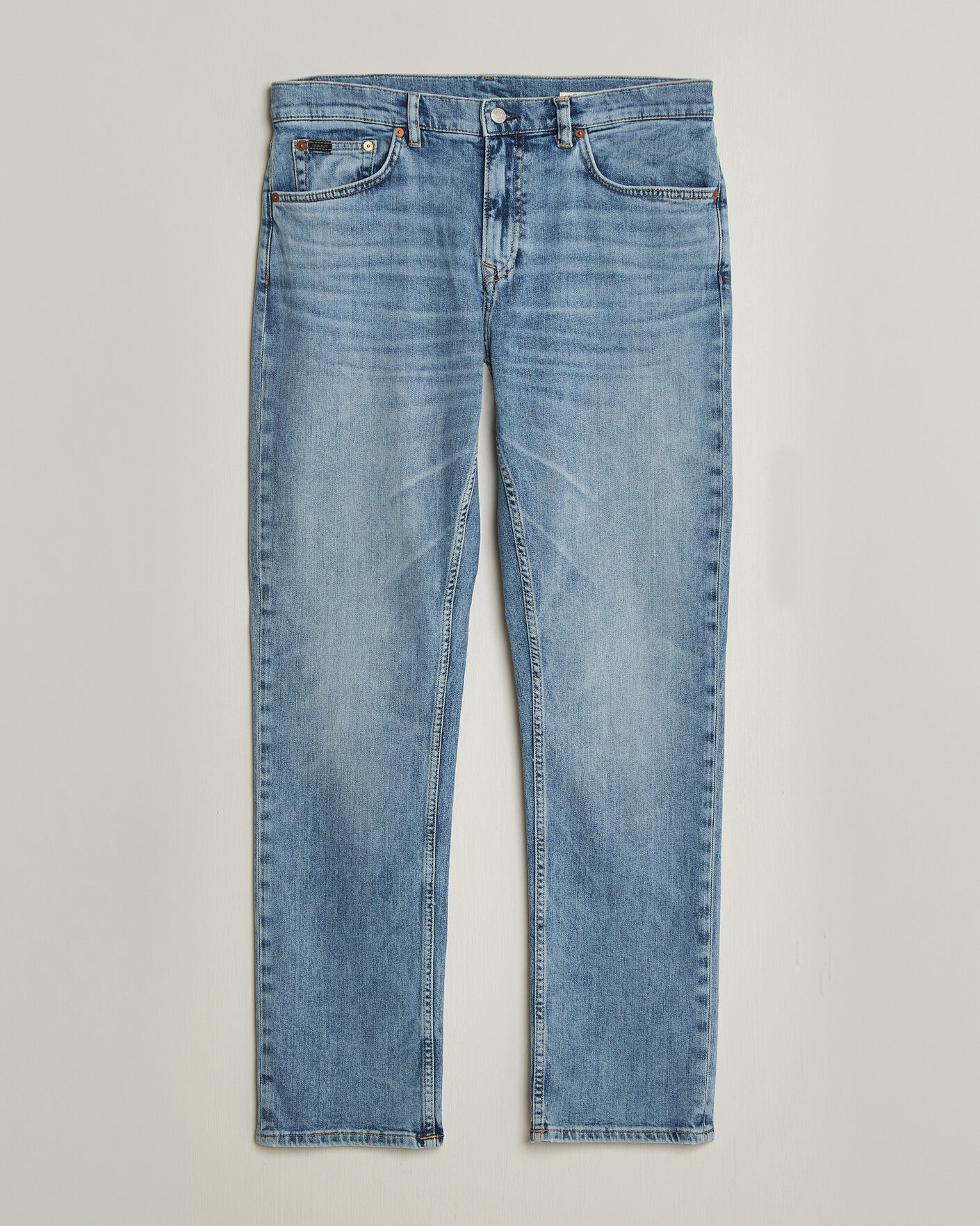 Homme | Pantalons | Gant | Regular Fit Jeans Semi Light Blue Worn In