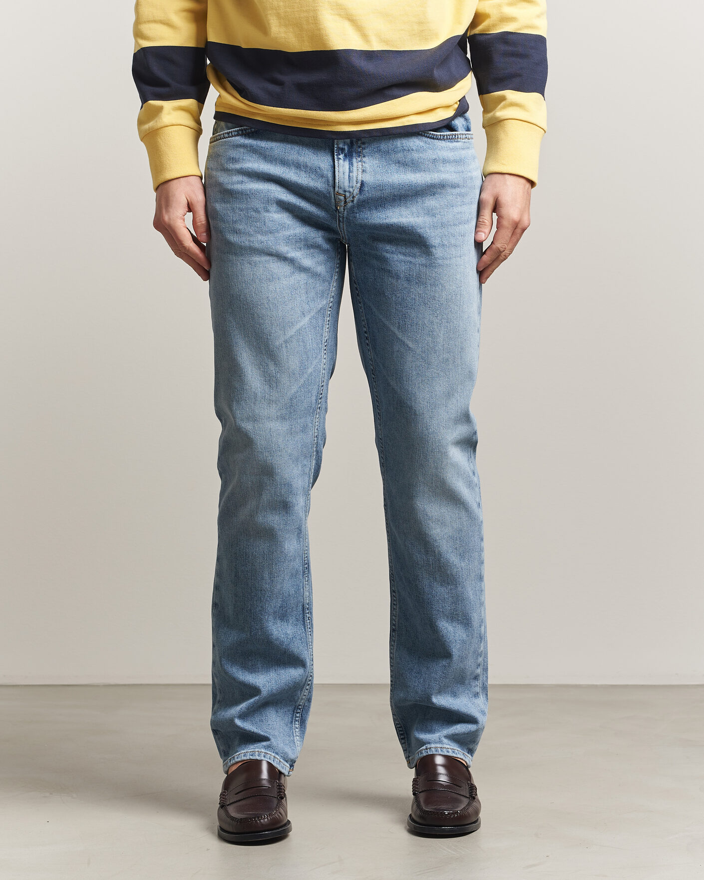 Homme | Pantalons | Gant | Regular Fit Jeans Semi Light Blue Worn In