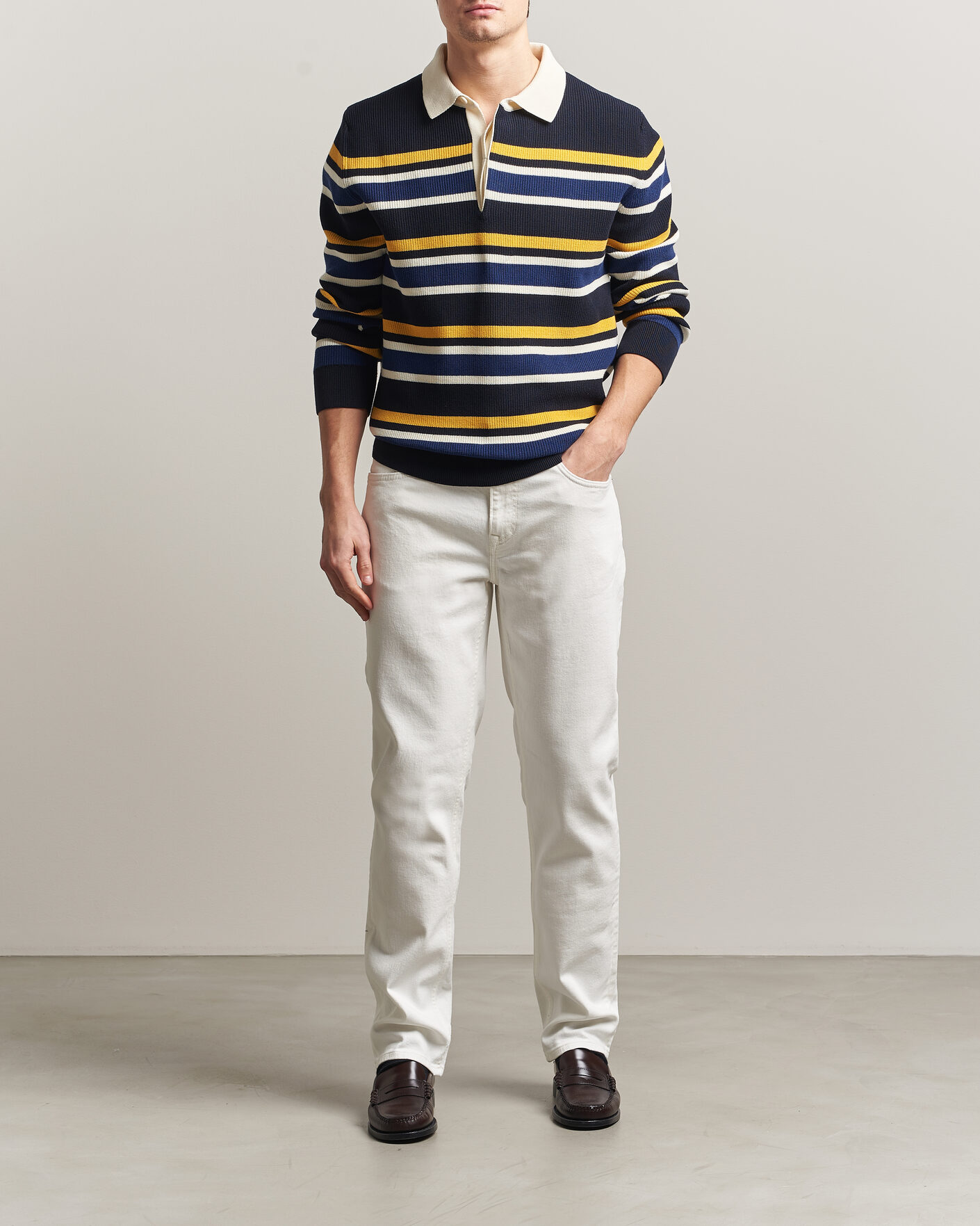 Homme | Pantalons | Gant | Regular Fit Jeans Eggshell