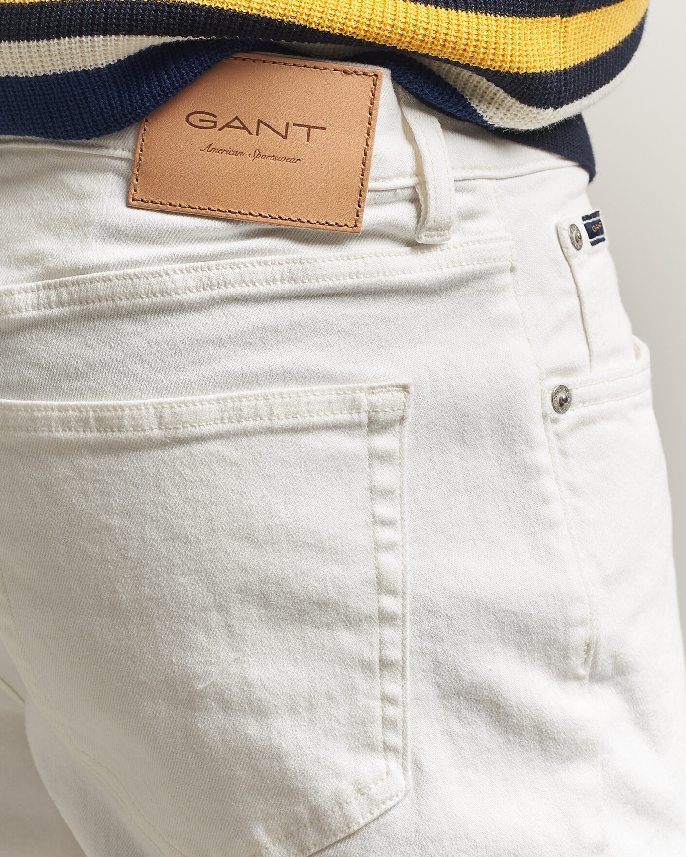 Homme | Pantalons | Gant | Regular Fit Jeans Eggshell
