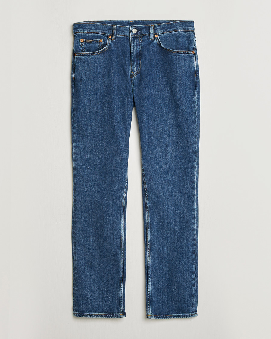 Homme | Pantalons | Gant | Regular Fit Jeans Mid Blue Vintage