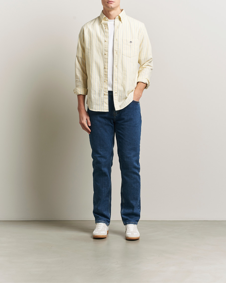 Homme | Pantalons | Gant | Regular Fit Jeans Mid Blue Vintage