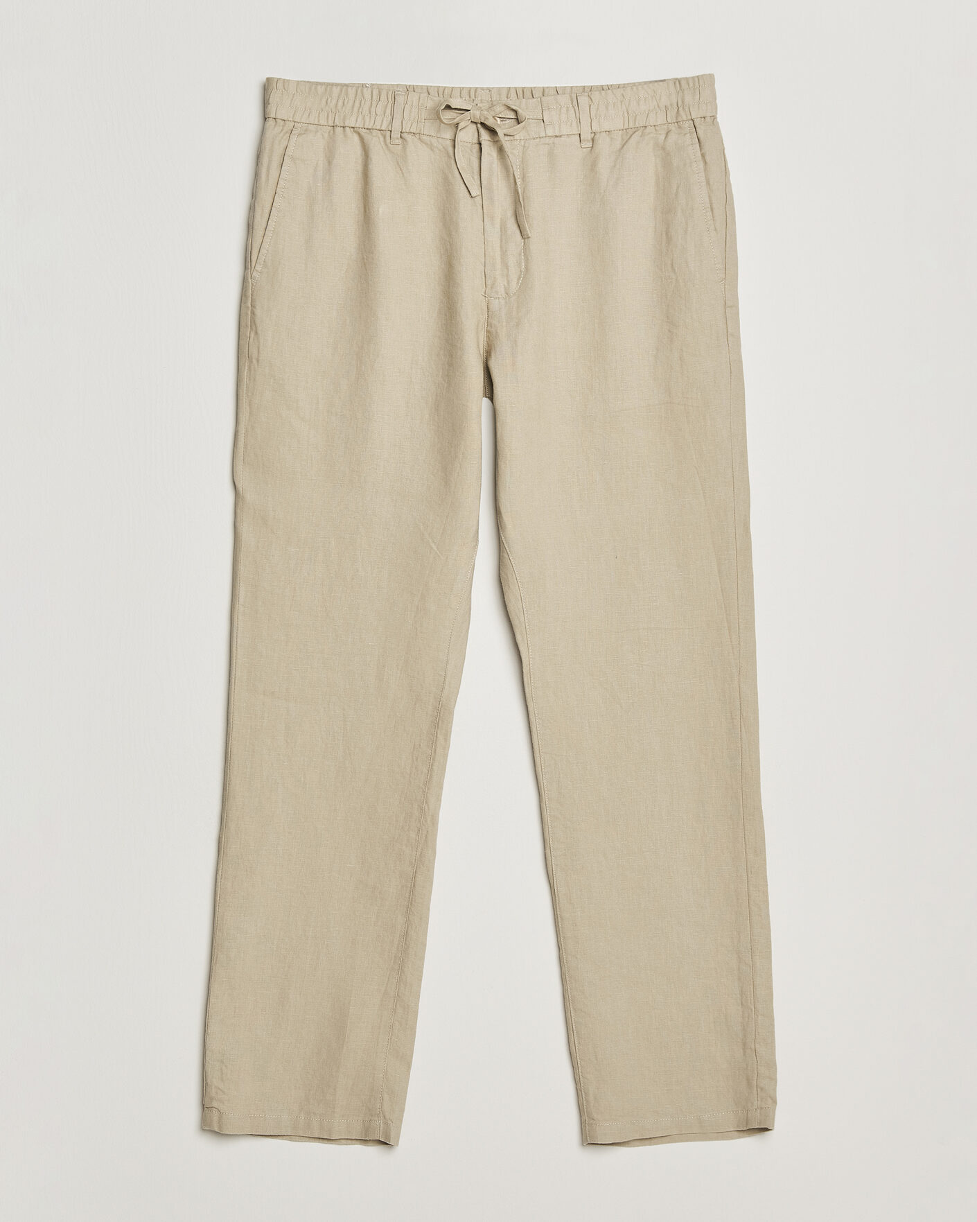 Homme | Pantalons | Gant | Regular Fit Linen Drawstring Pants Oat Beige