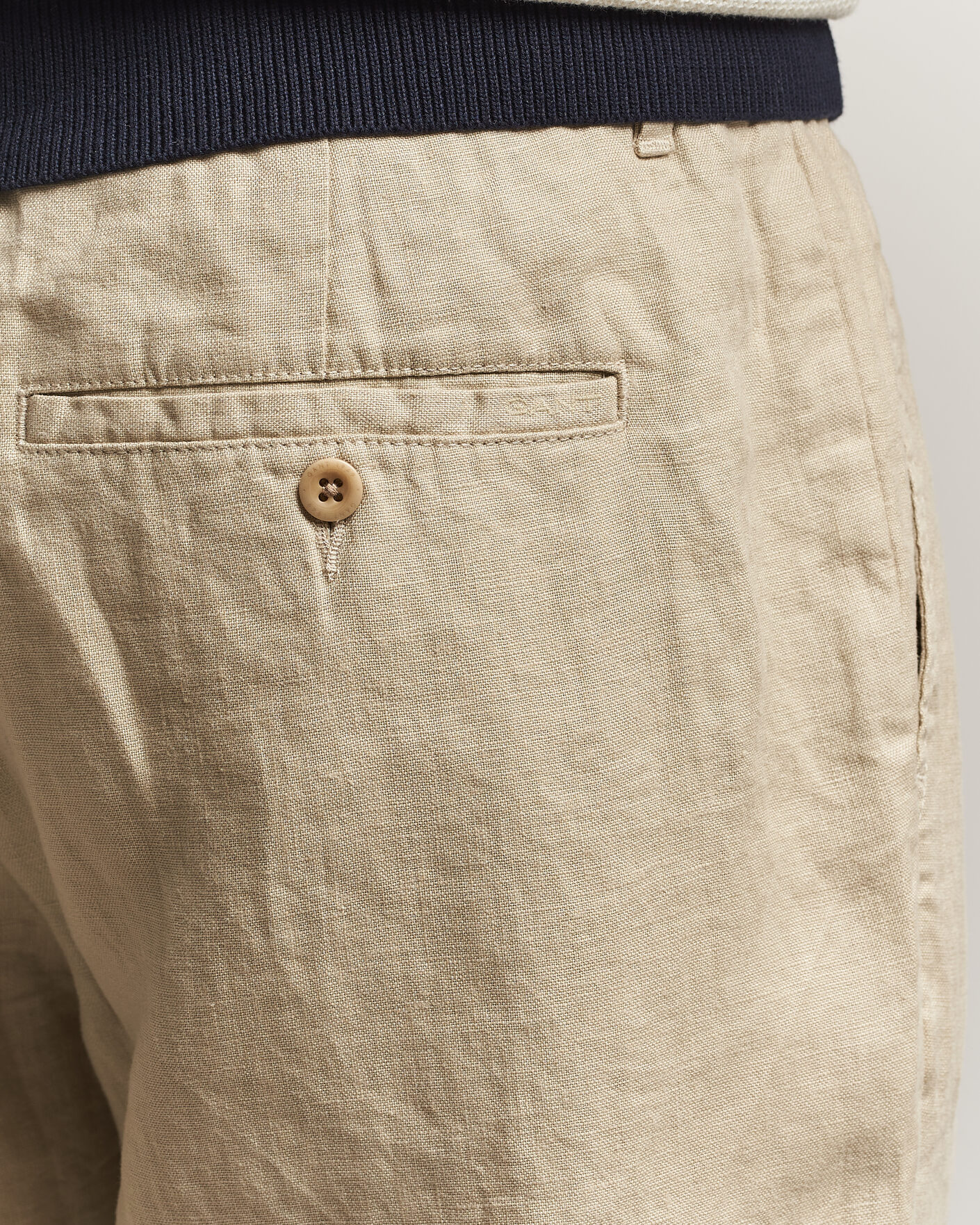 Homme | Pantalons | Gant | Regular Fit Linen Drawstring Pants Oat Beige