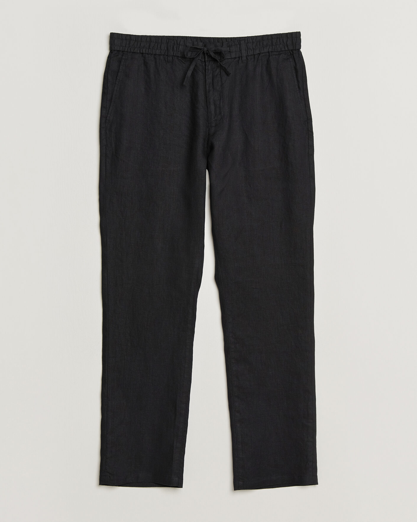 Homme | Pantalons | GANT | Regular Fit Linen Drawstring Pants Black