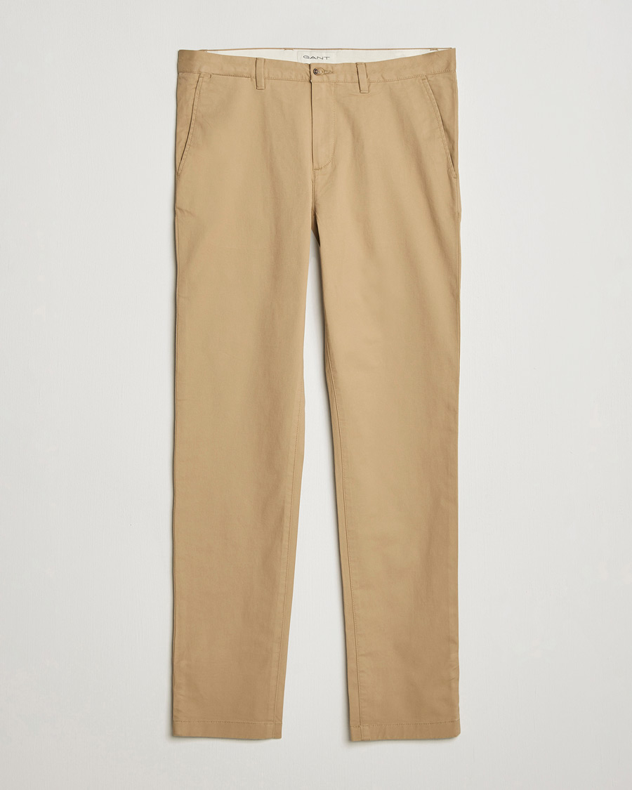 Homme | Pantalons | Gant | Slim Fit Chinos Dark Khaki