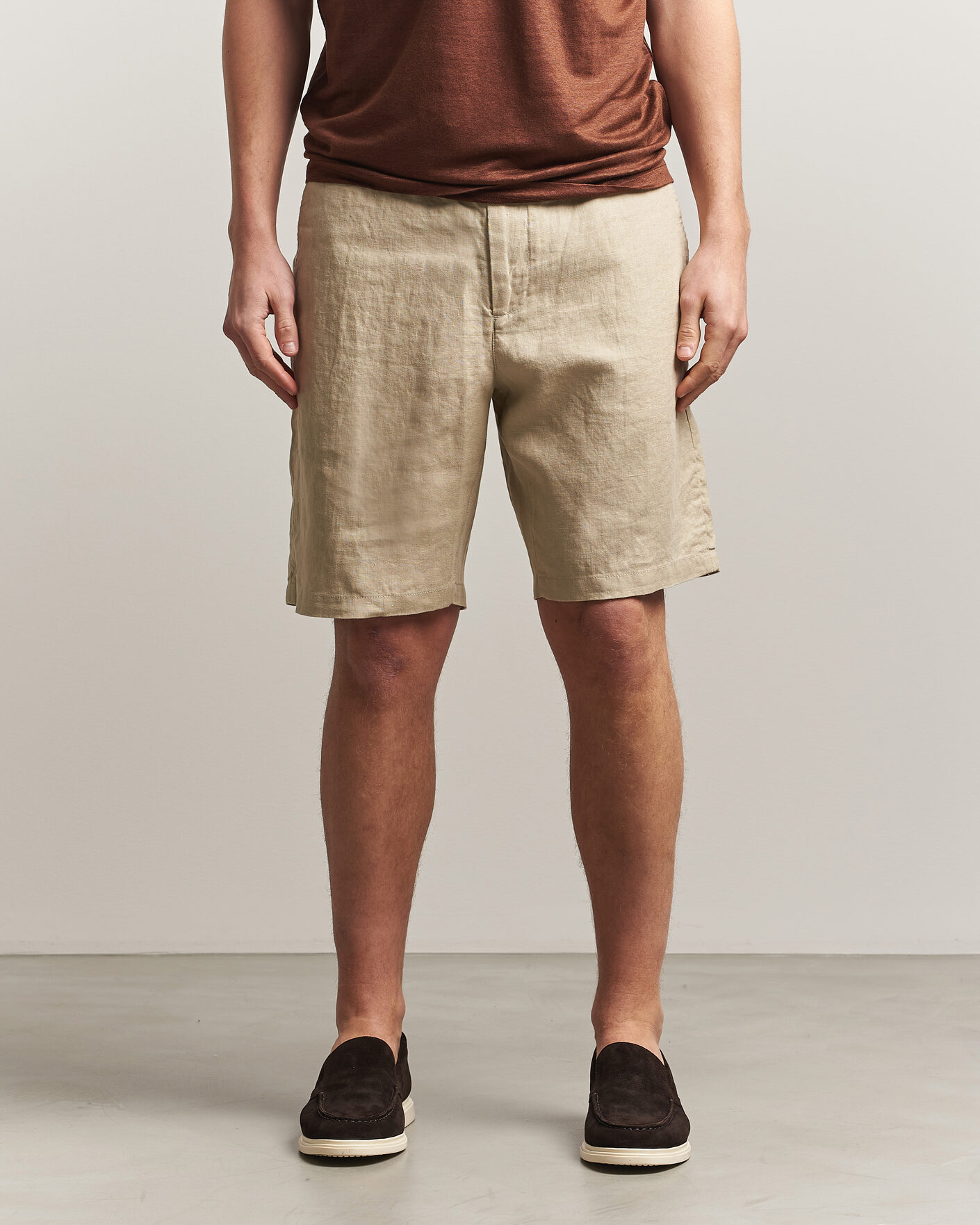 Homme | Shorts | Gant | Regular Fit Linen Drawstring Shorts Oat Beige