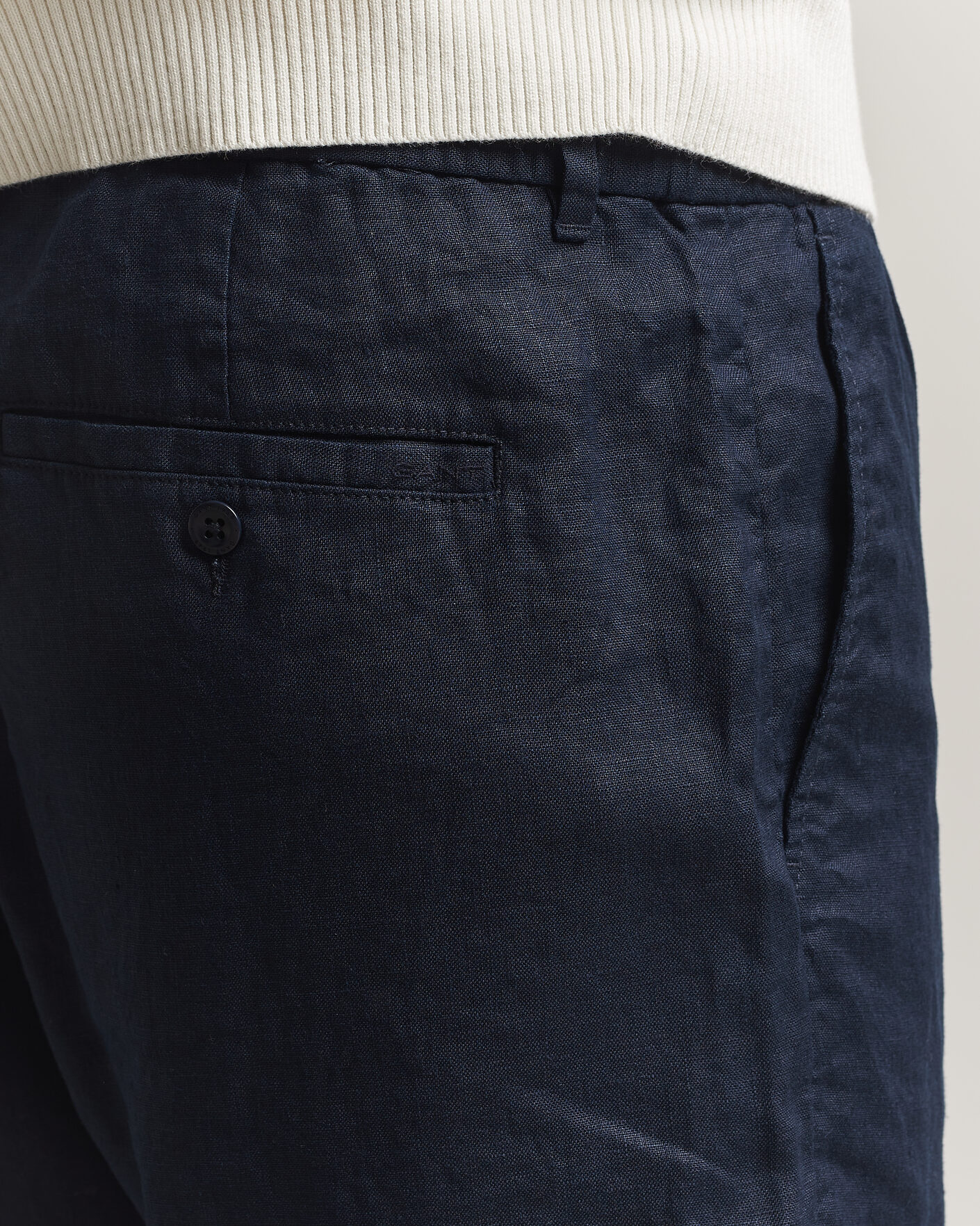 Homme | Shorts | Gant | Regular Fit Linen Drawstring Shorts Evening Blue