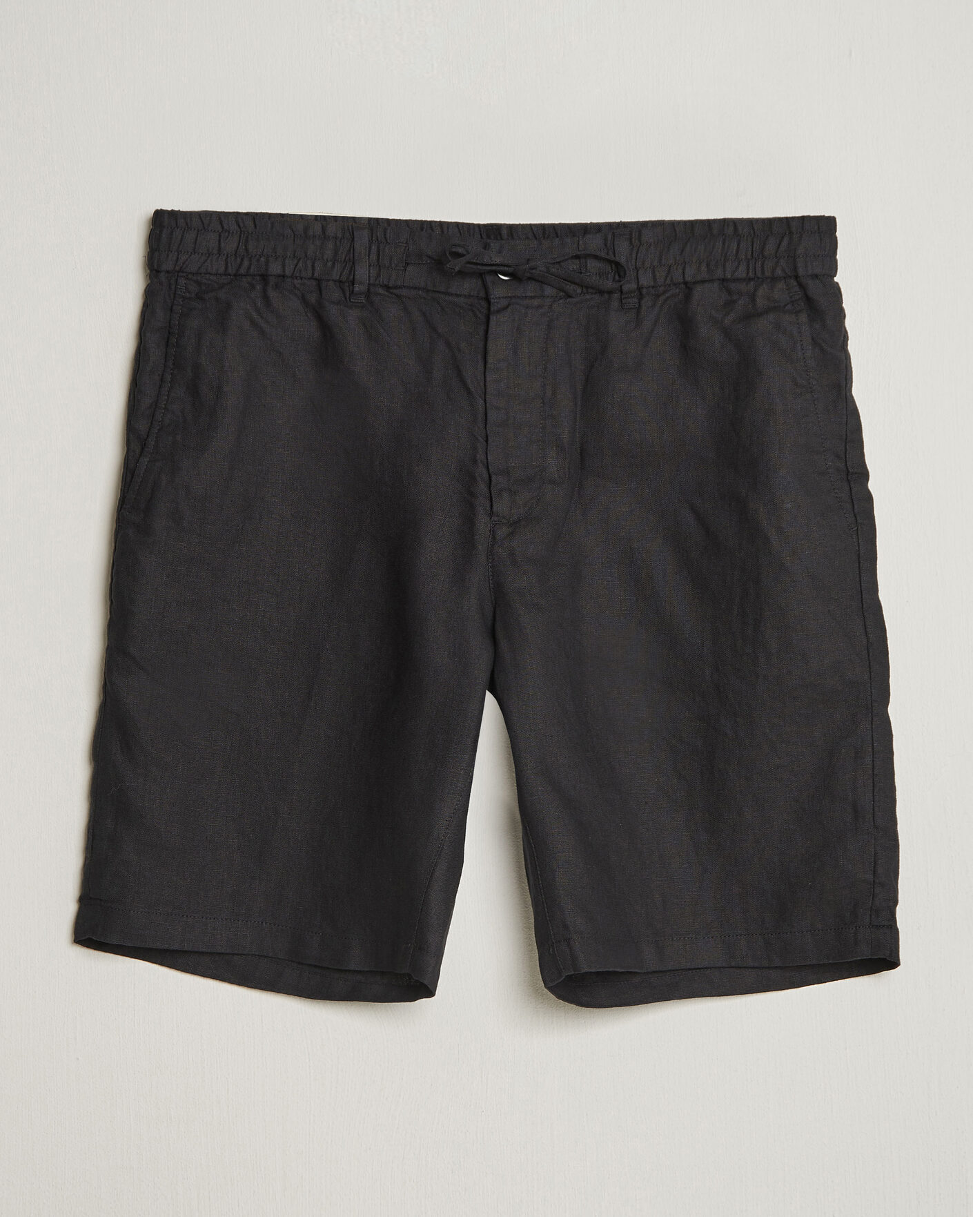 Homme | Shorts | Gant | Regular Fit Linen Drawstring Shorts Black
