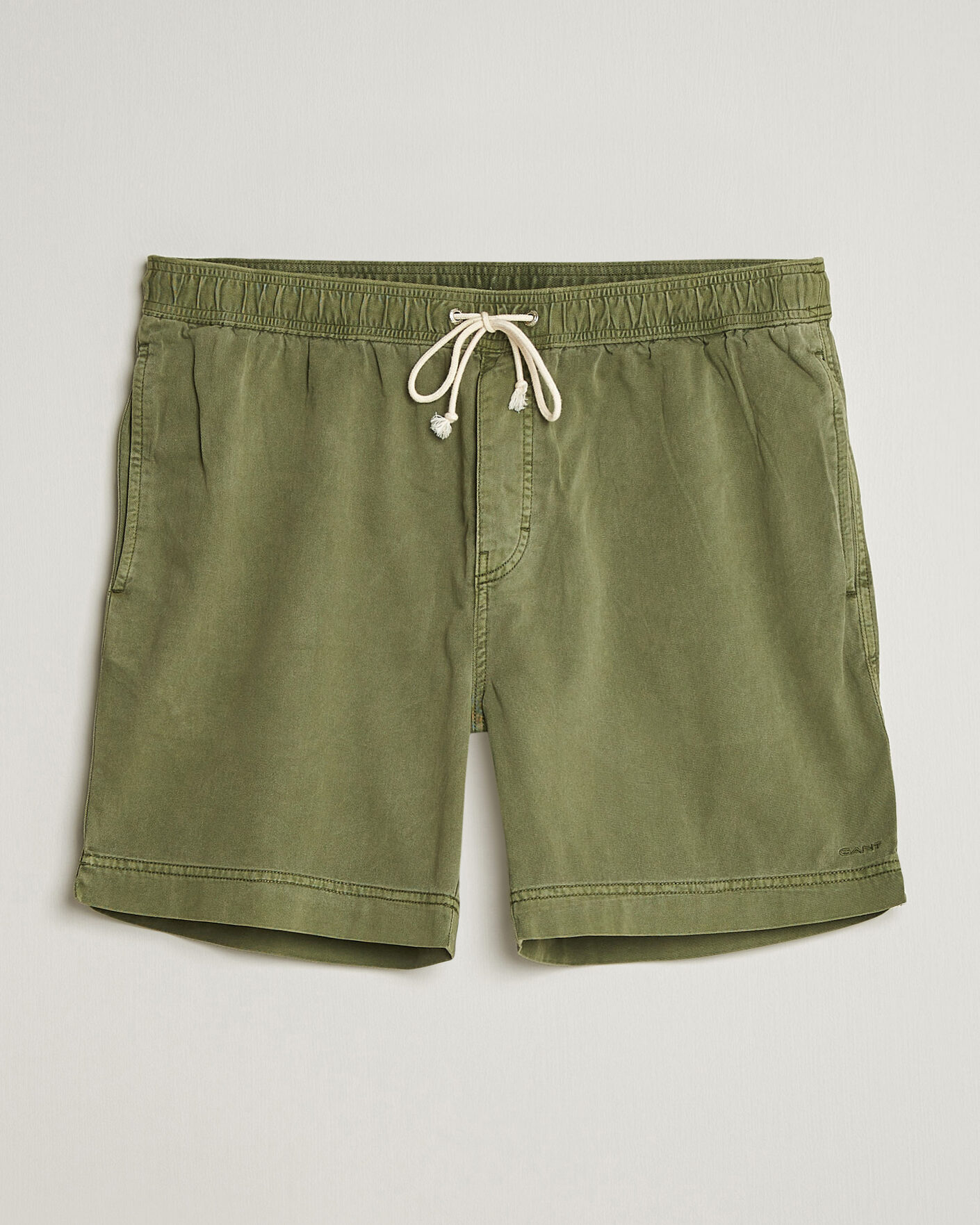 Homme | Shorts | Gant | Regular Fit Sunfaded Drawstring Dry Herb Green