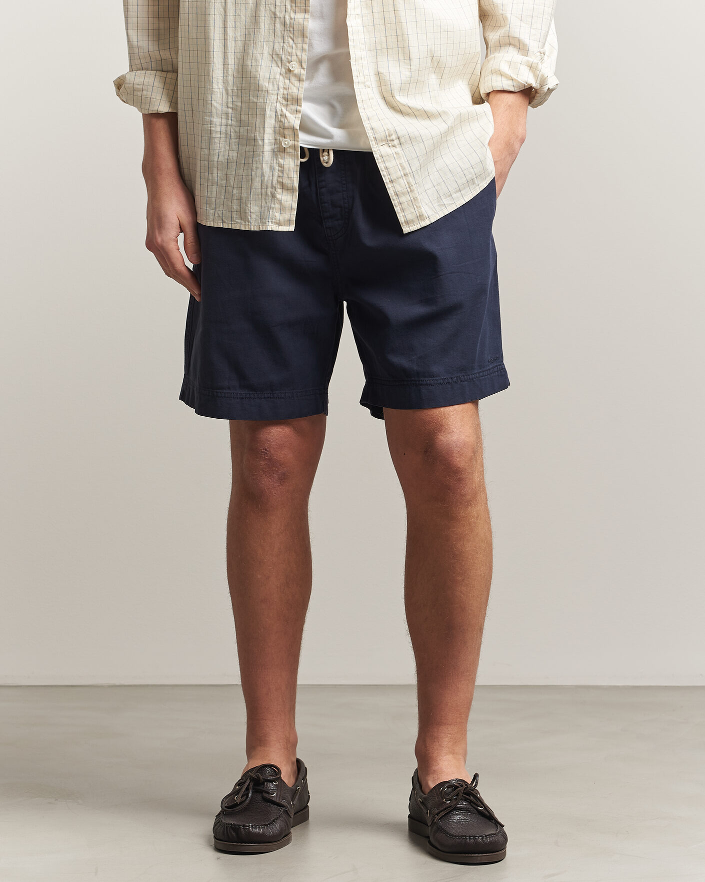 Homme | Shorts | Gant | Regular Fit Sunfaded Drawstring Evening Blue