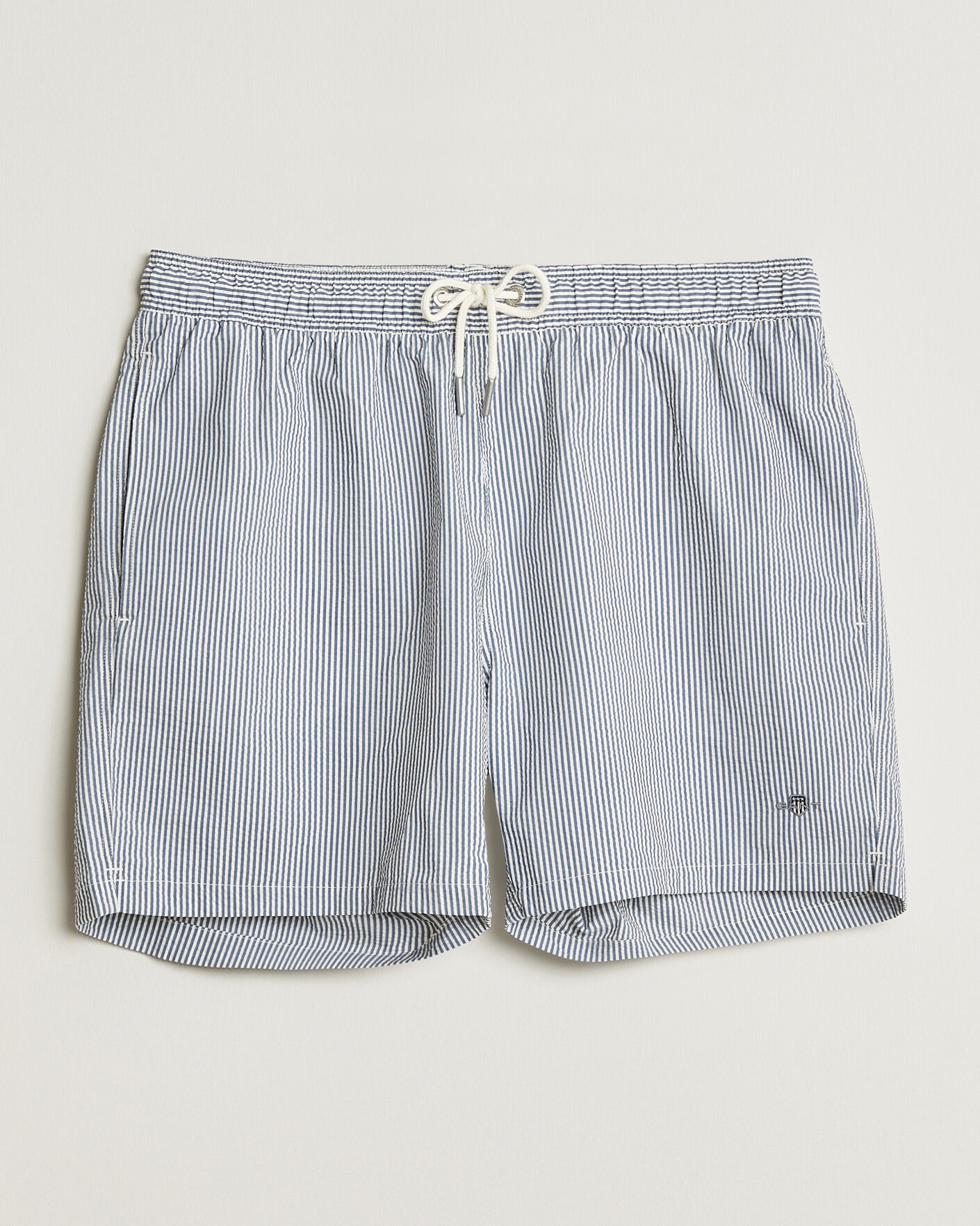 Homme | Maillots De Bain | GANT | Seersucker Striped Swimshorts Vintage Blue